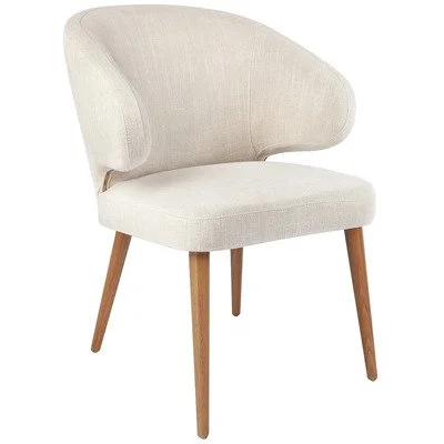 Harlow Natural Dining Chair - Natural Linen