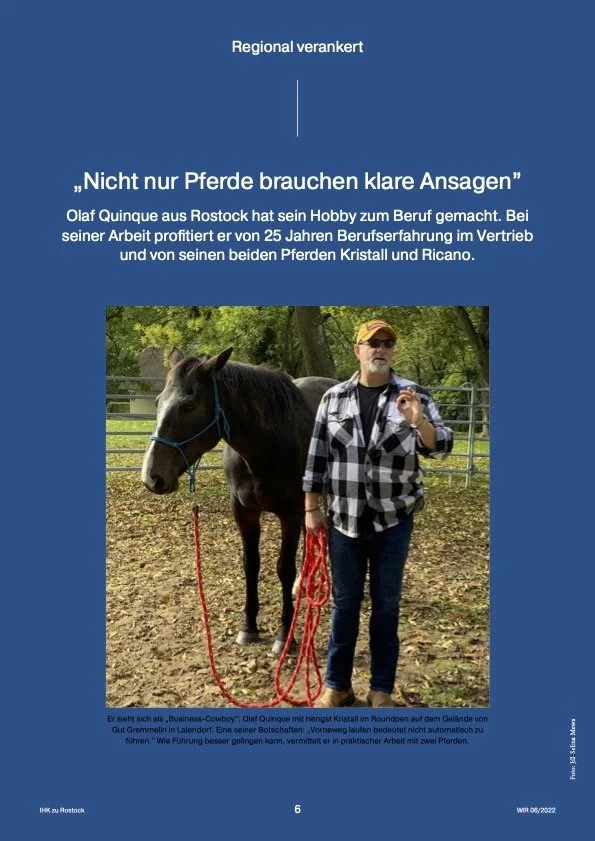 Nicht nur Pferde brauchen klare Ansagen - IHK Artikel