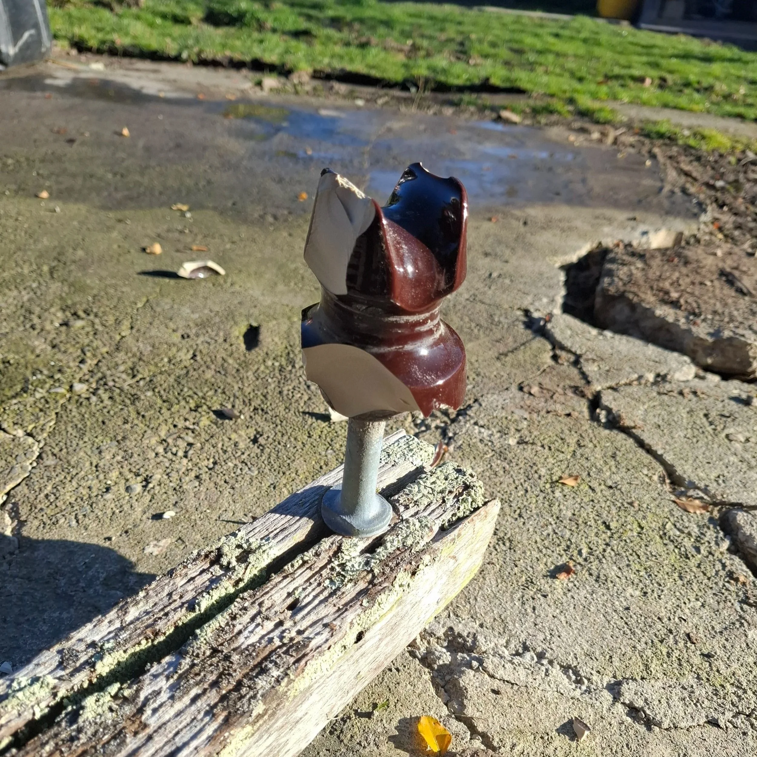 BROKEN INSULATOR / RUSTED HARDWARE