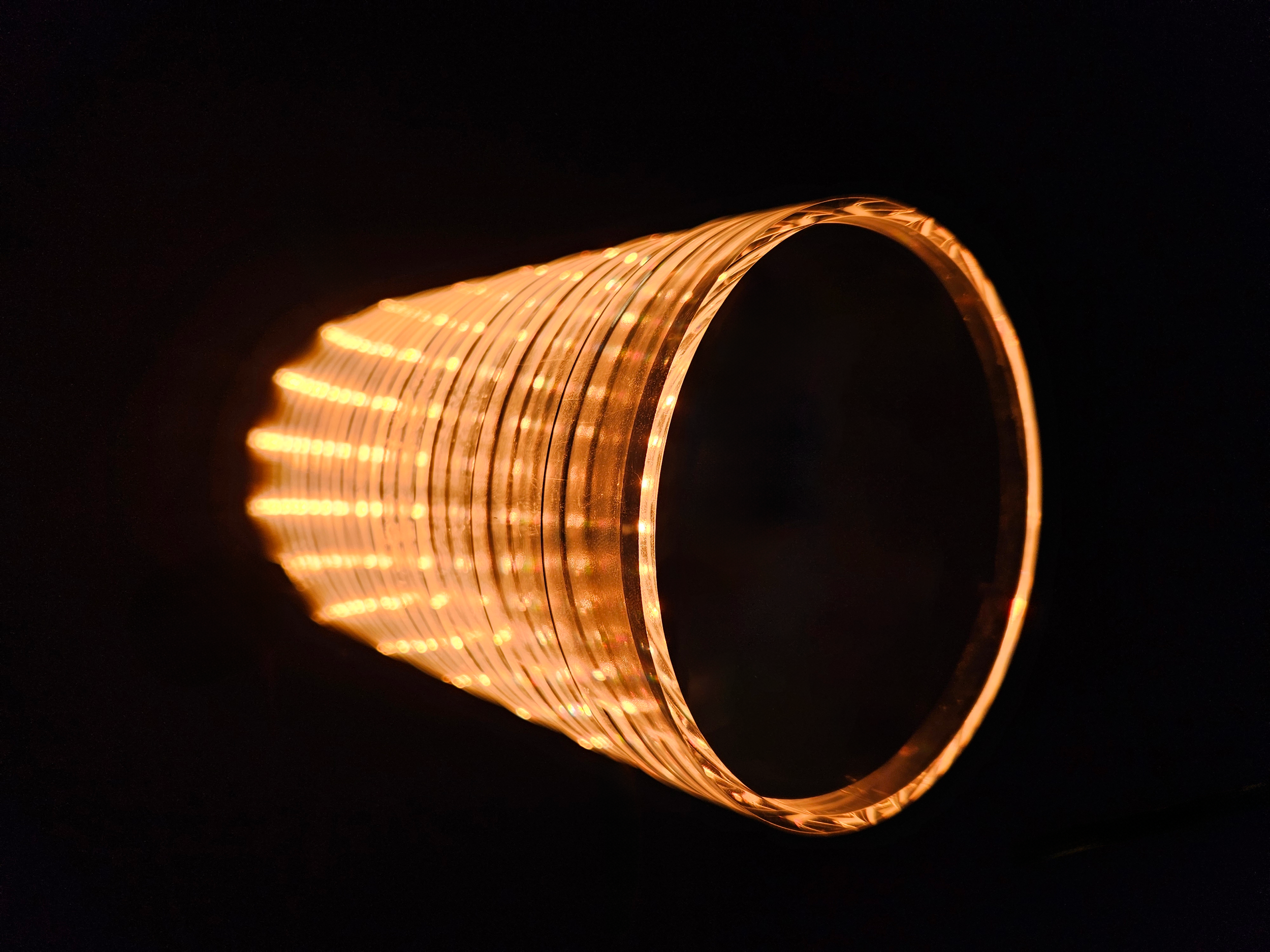 Light art with patented cylinder optics