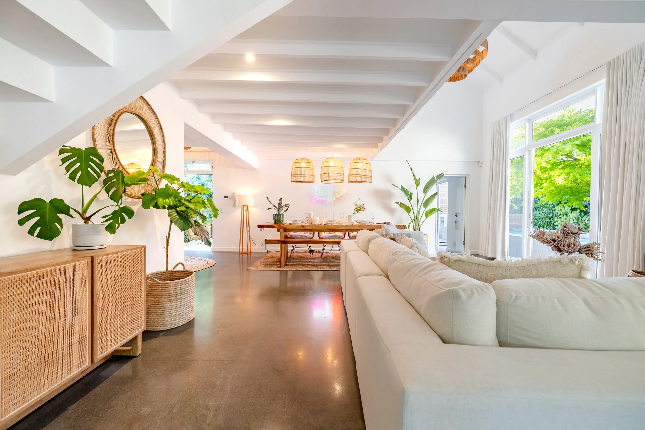 Coastal Airbnb photography highlighting light and surrounding environment