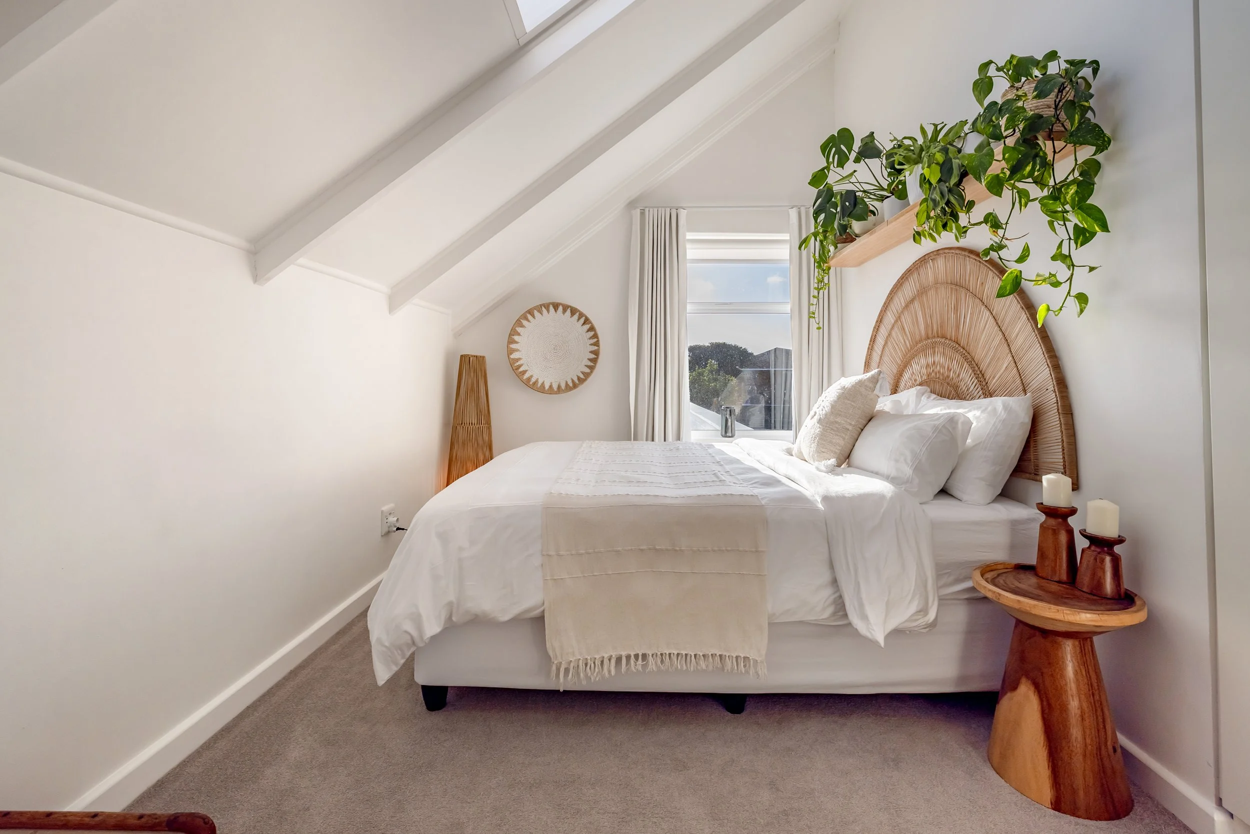 Guest-ready bedroom photography for luxury Airbnb listing in Noordhoek