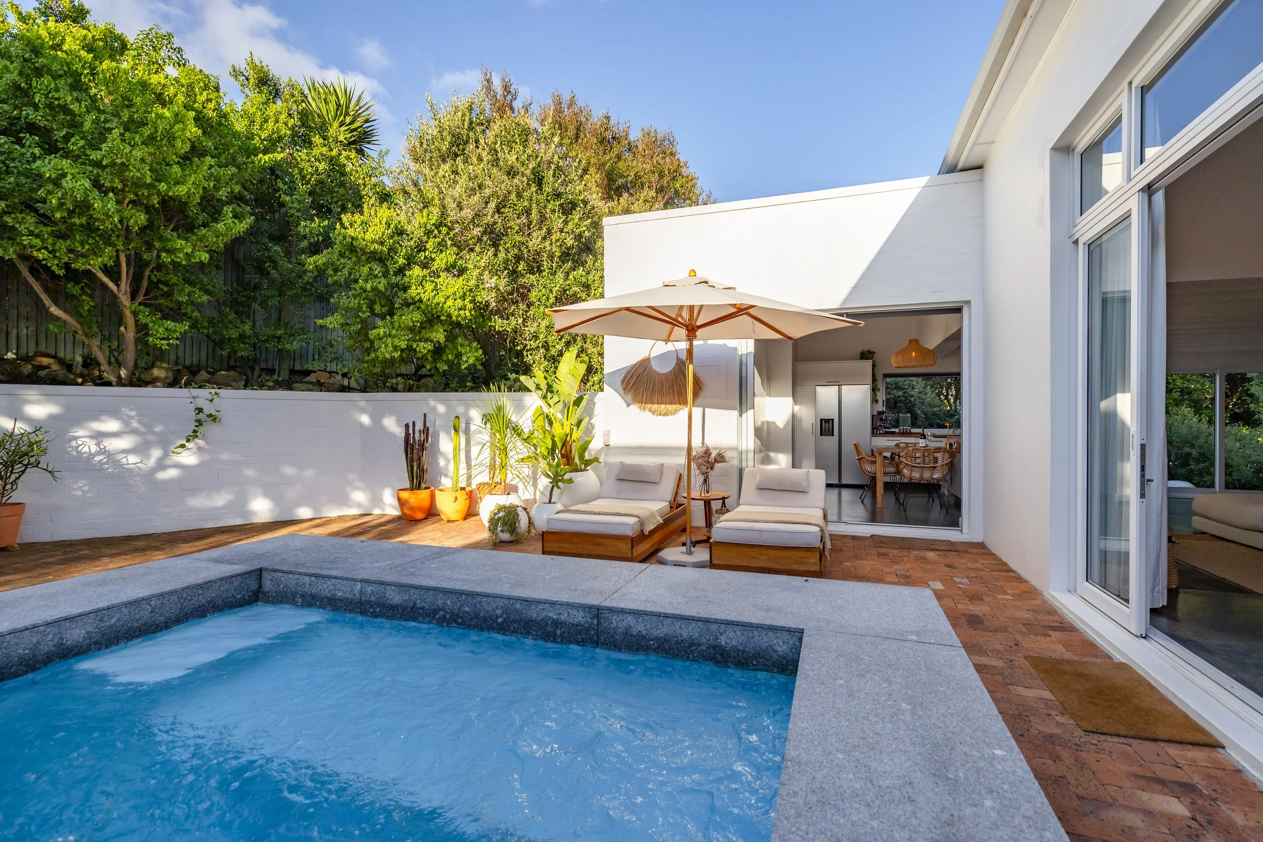 Lifestyle-focused Airbnb photography showcasing outdoor comfort