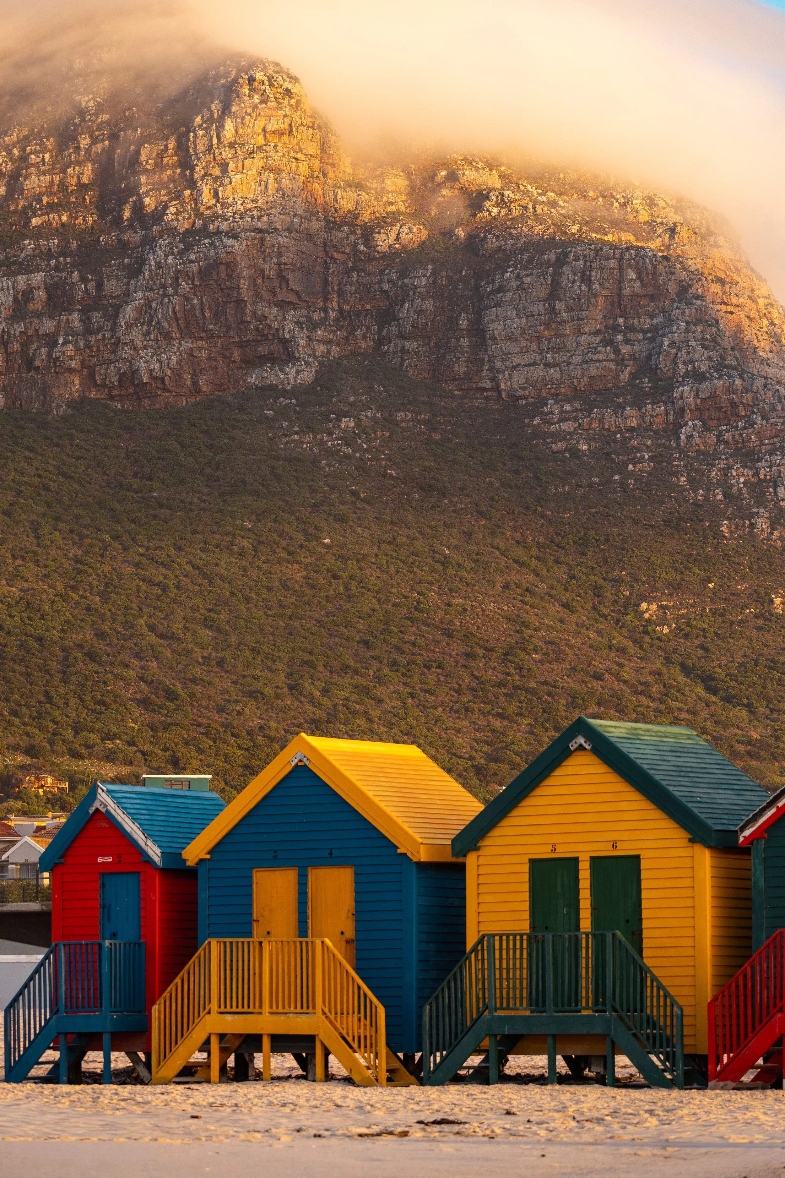Muizenberg Brights Printable Digital Art | Colorful Beach Huts Print