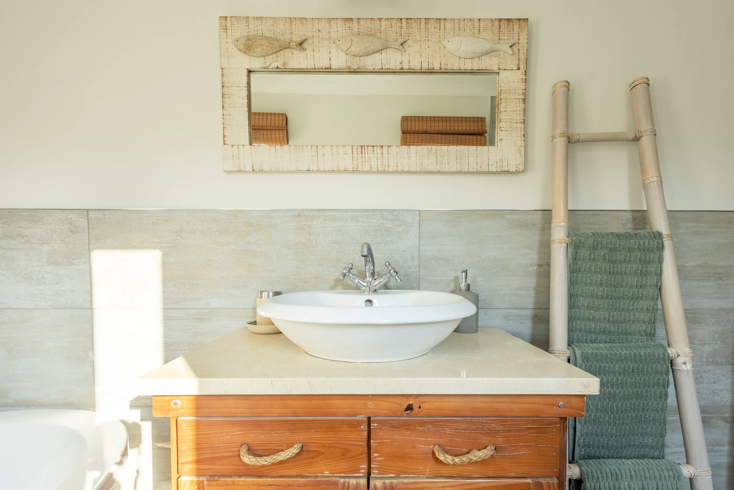 Contemporary bathroom vanity and basin photographed for a luxury residential property in Cape Town.