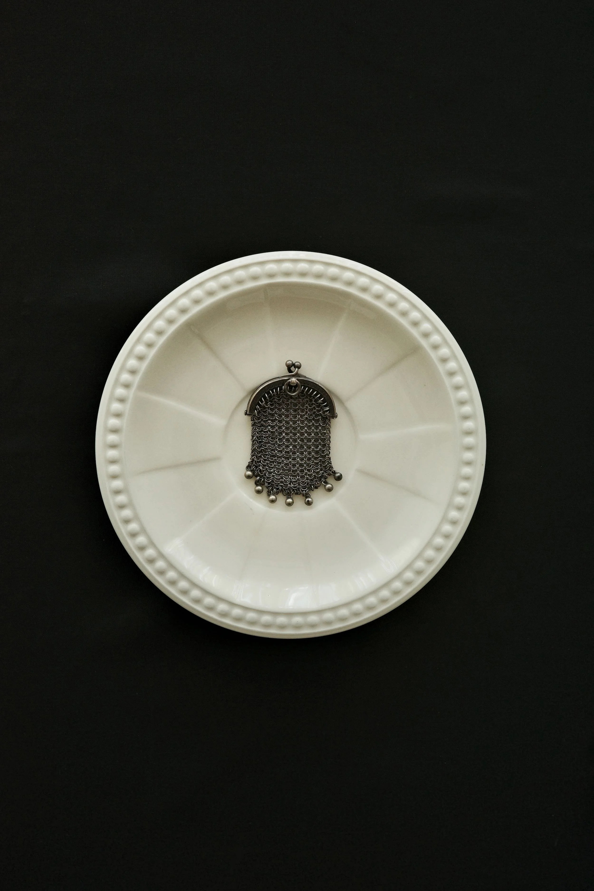 Antique Mesh Coin Purse Necklace