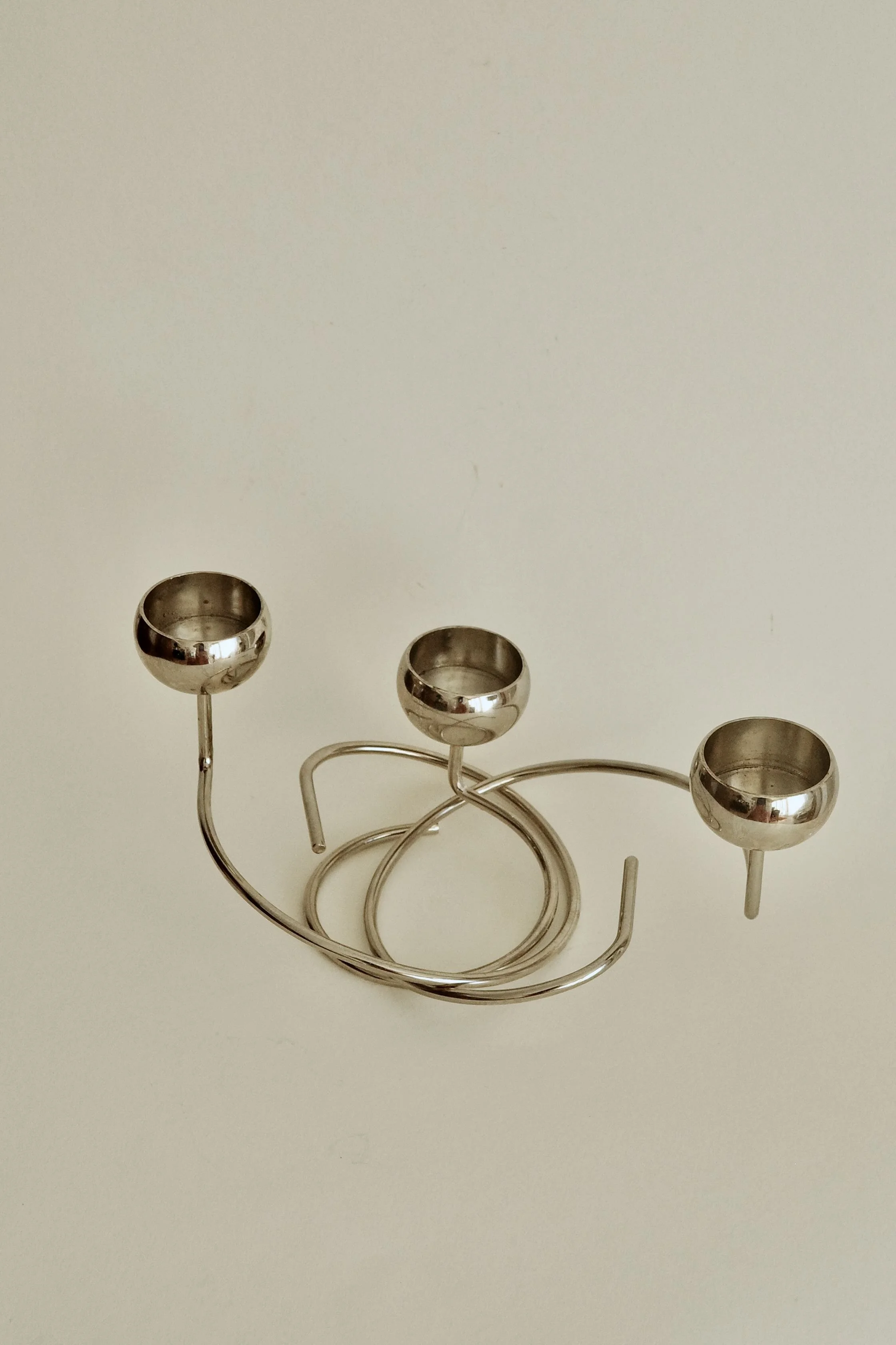 Vintage Modernist Chrome Tealight Holder