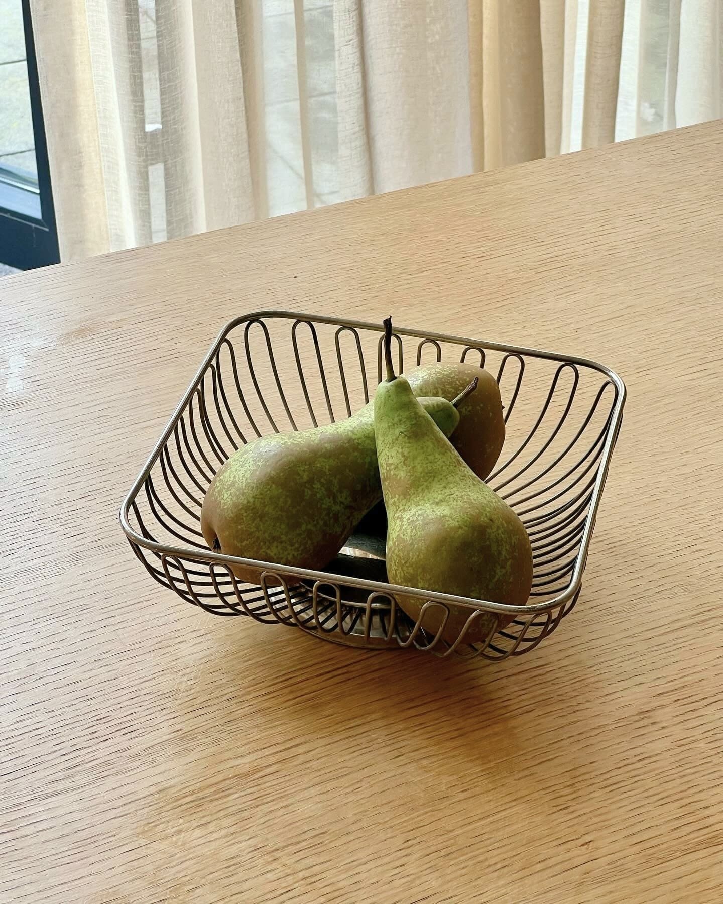 vintage alessi steel fruit bread basket