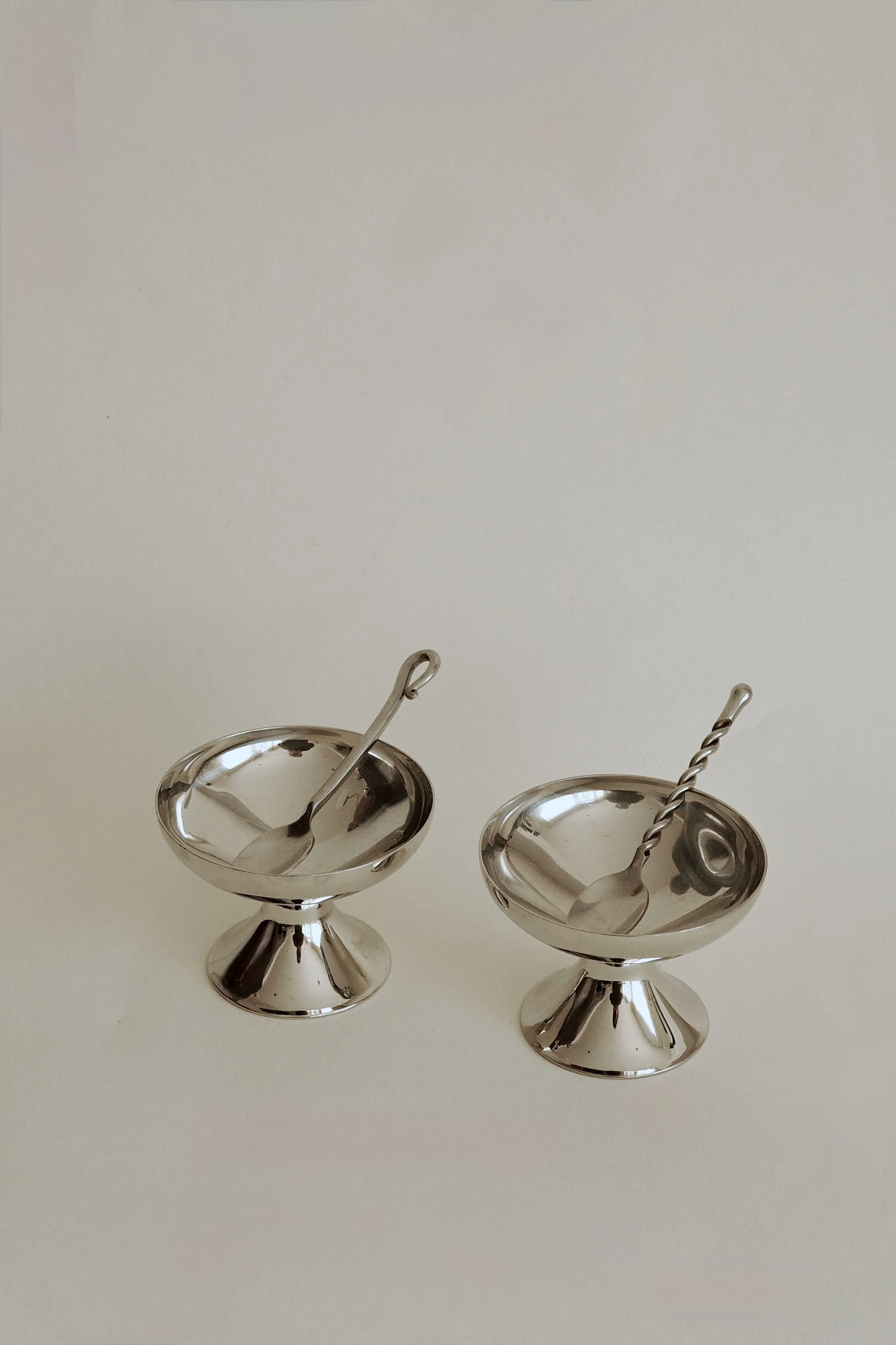 Vintage Stainless Steel Dessert Set