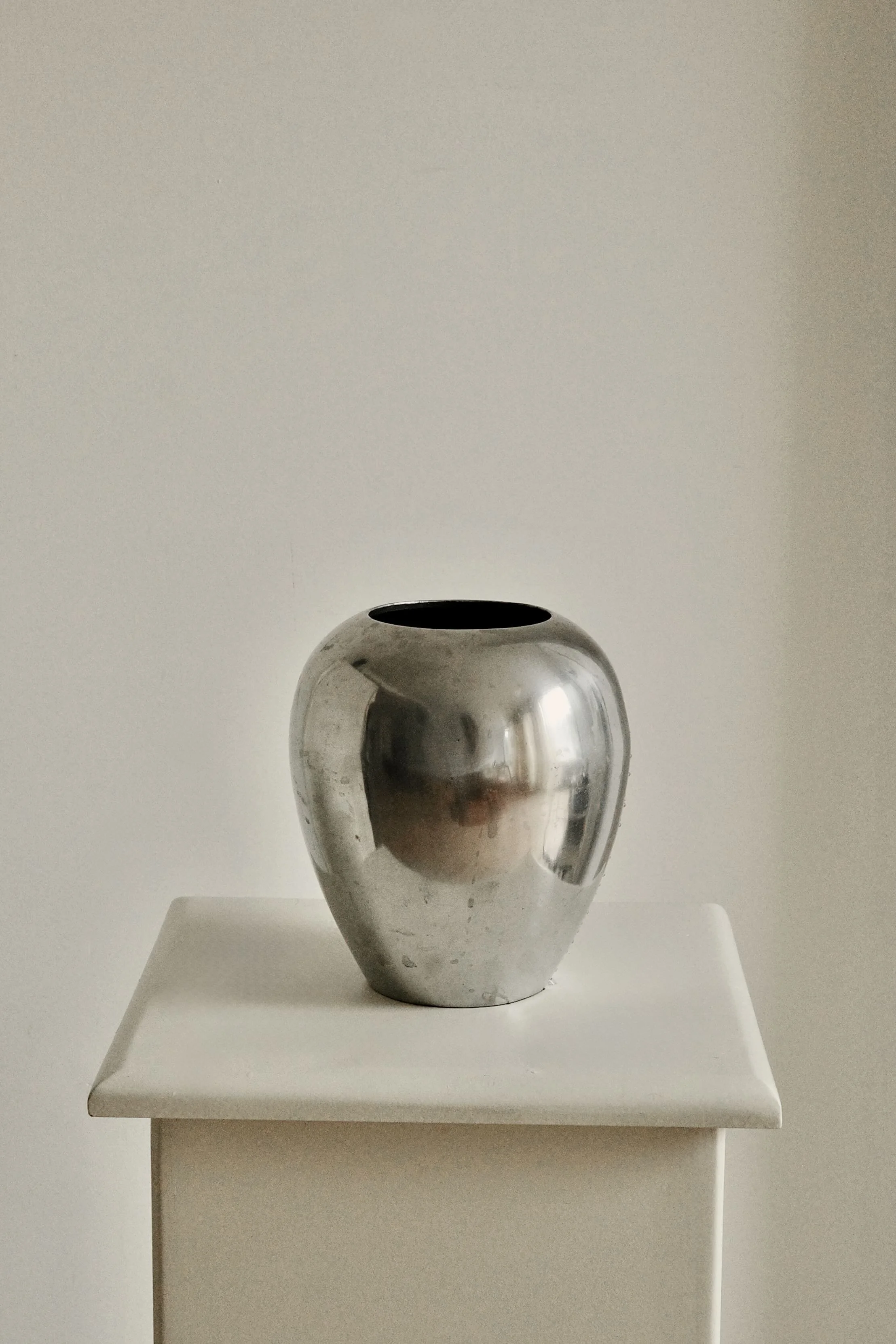 Vintage aluminum vase