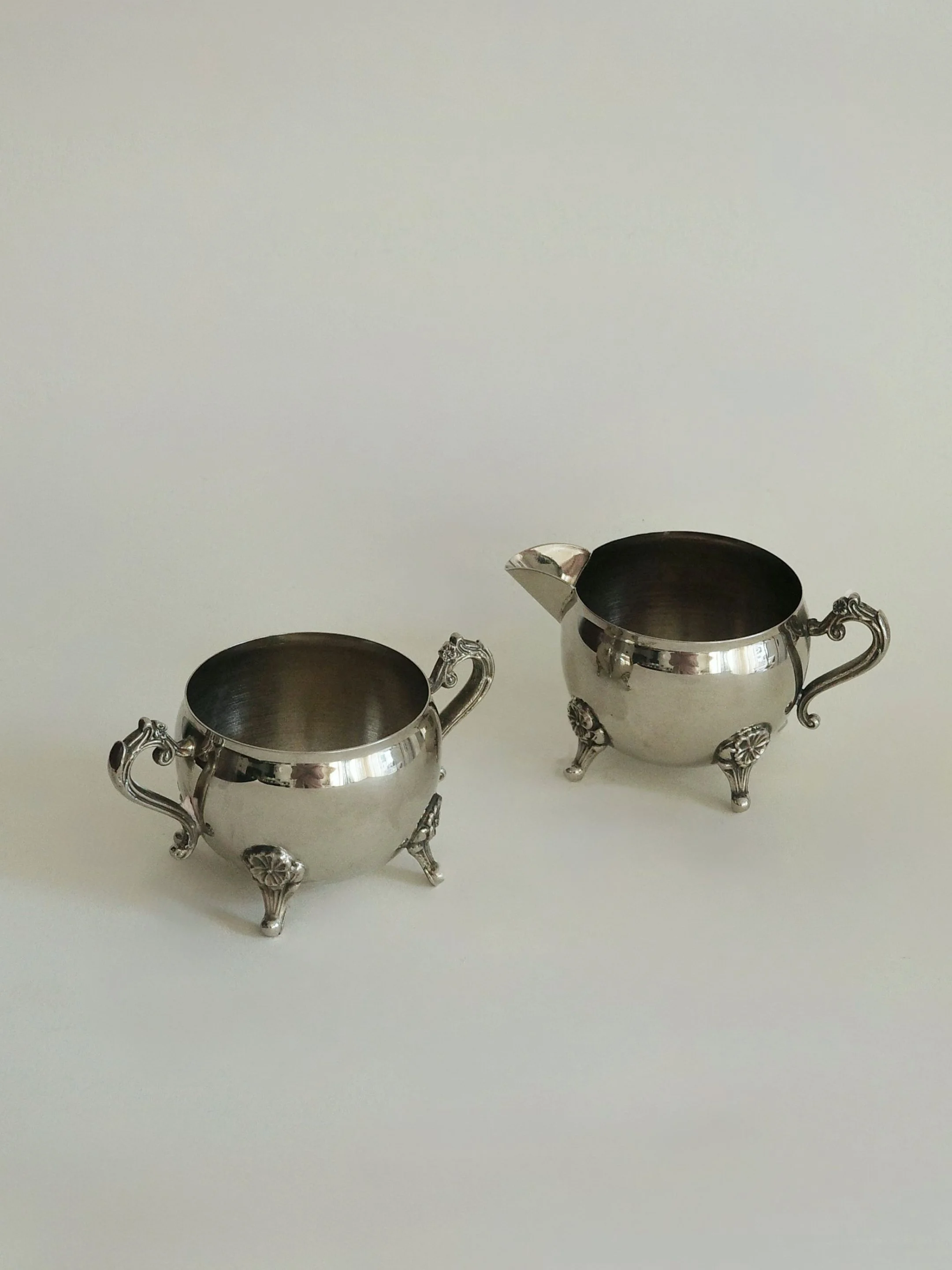 Silver Plated Sugar Bowl and Creamer