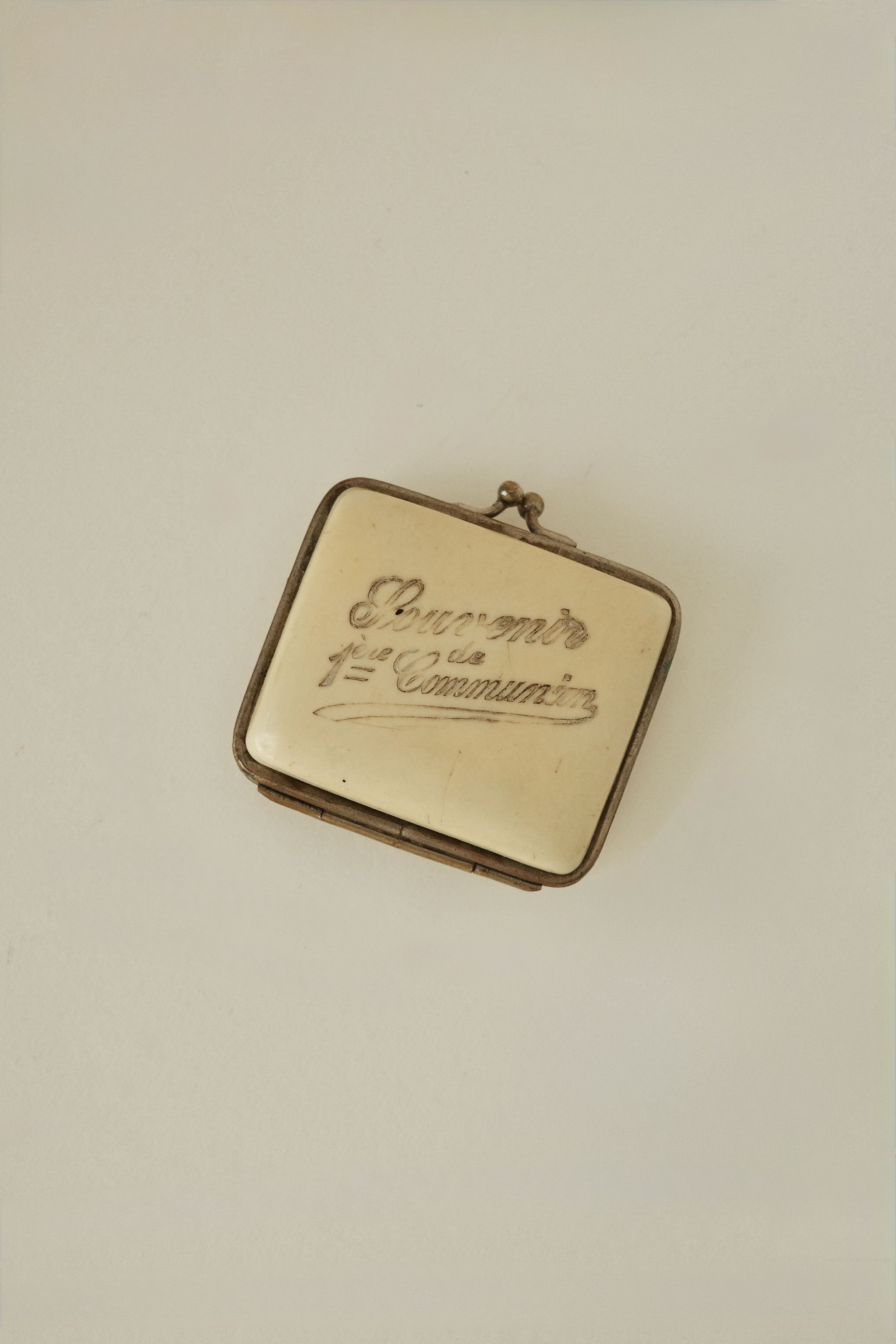 Antique French First Communion Souvenir Purse