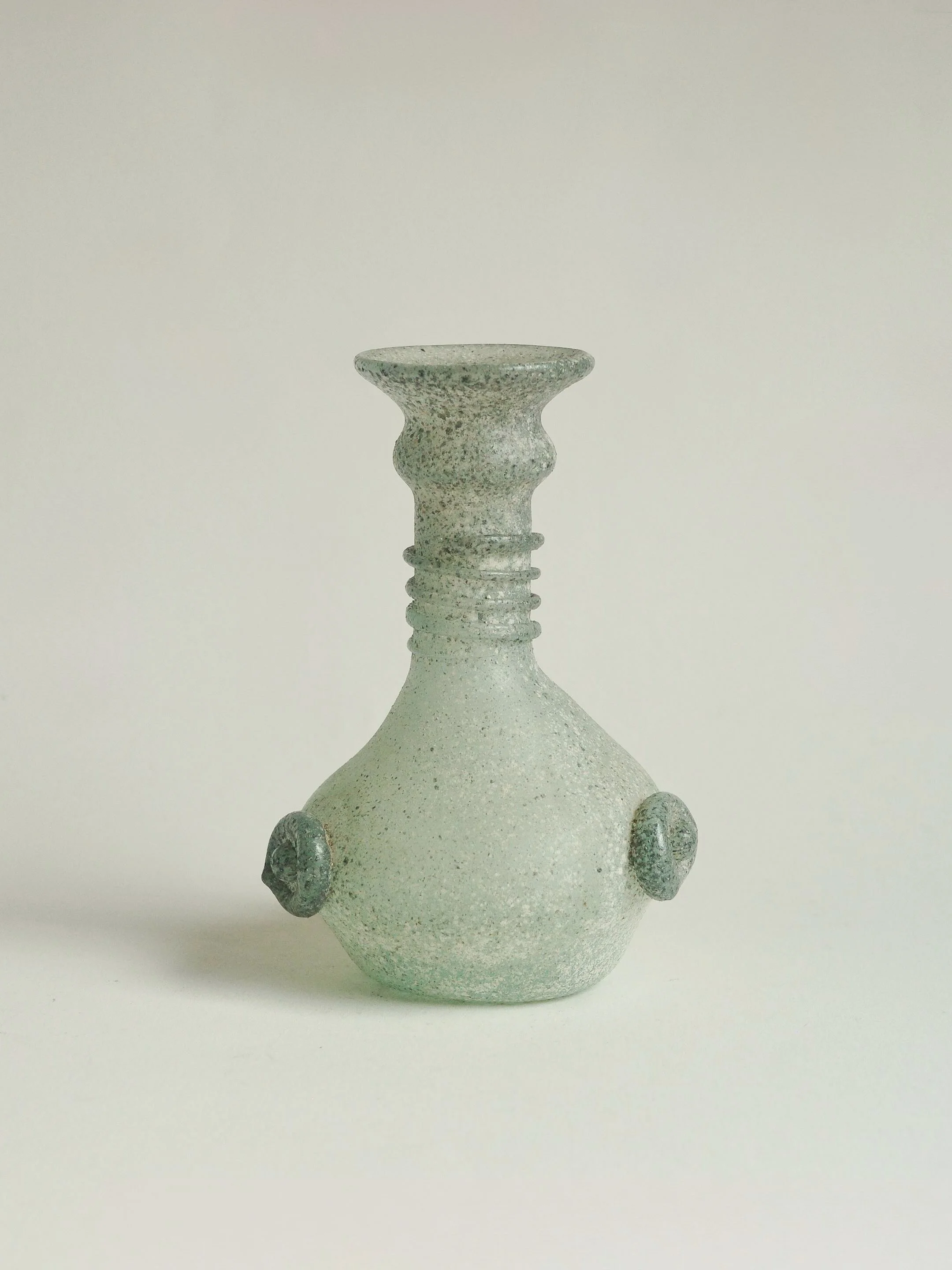 Murano Scavo Glass Flask Vase