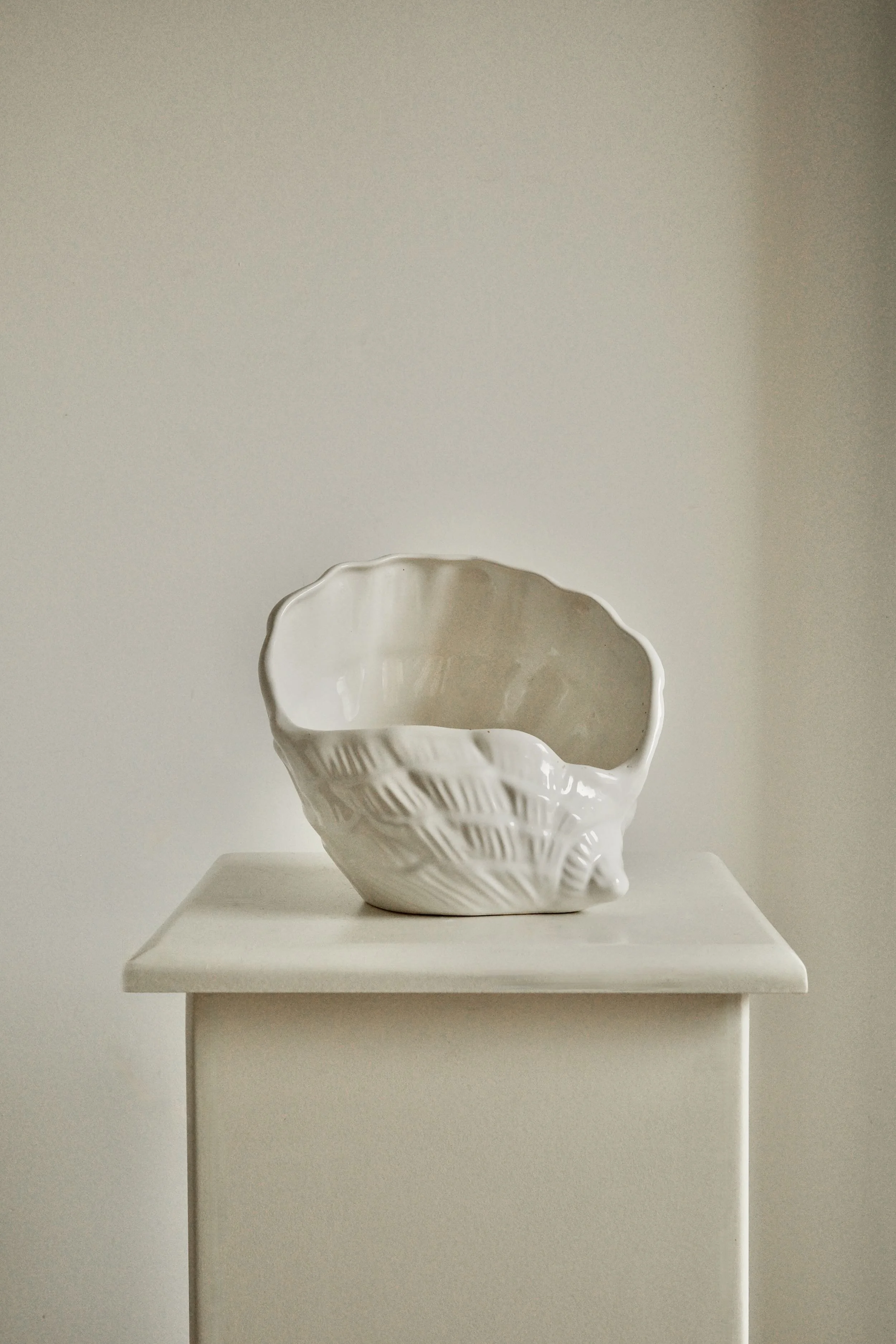 Vintage Large Sculptural Ceramic Shell