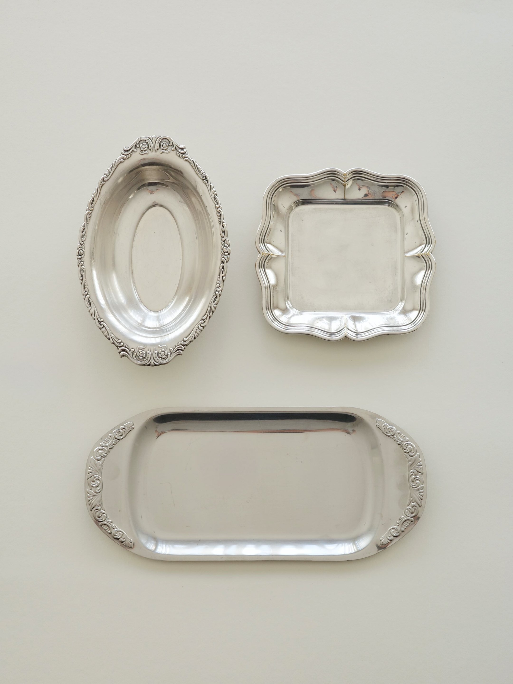 Vintage Curated Silver Plated Trinket Dishes