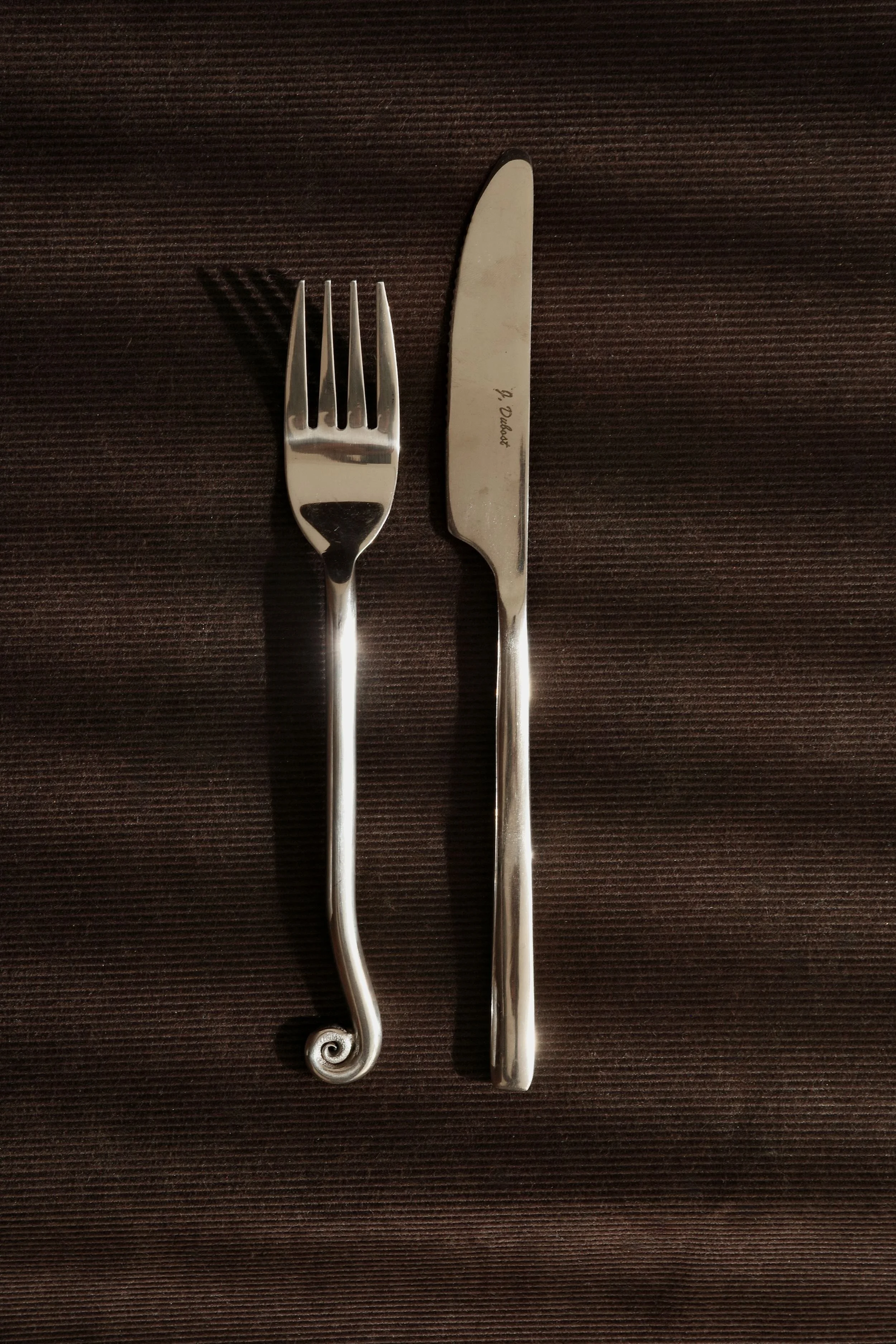 12-Piece J. Dubost Spiral Handle Cutlery Set