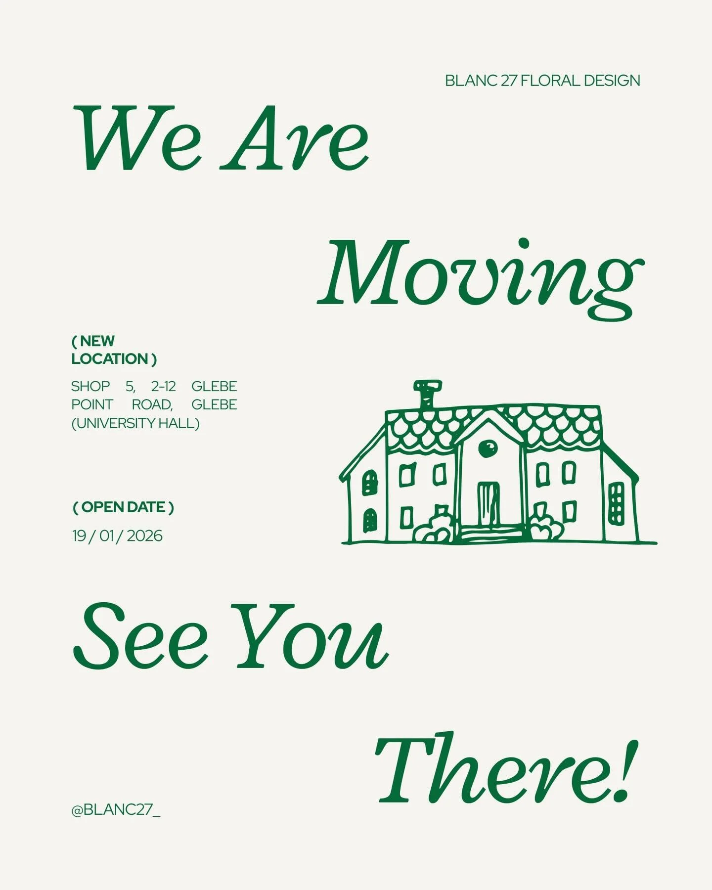 Relocation &amp; Holiday Notice 📢

We&rsquo;re moving 🤍
Please don&rsquo;t make a wasted trip!

Friday 19/12/2025
will be our last trading day at our Alexandria store.

Two years flew by in the blink of an eye.
We&rsquo;ll miss this space more than