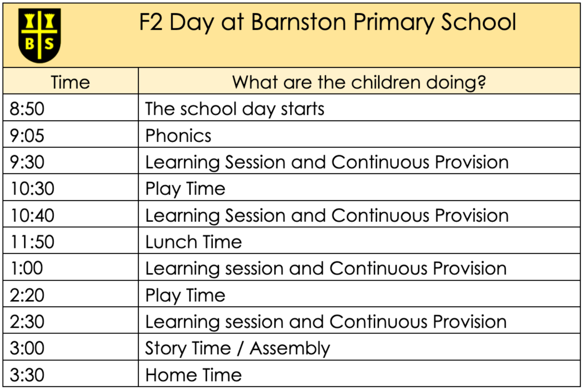 Foundation 2 School Day image