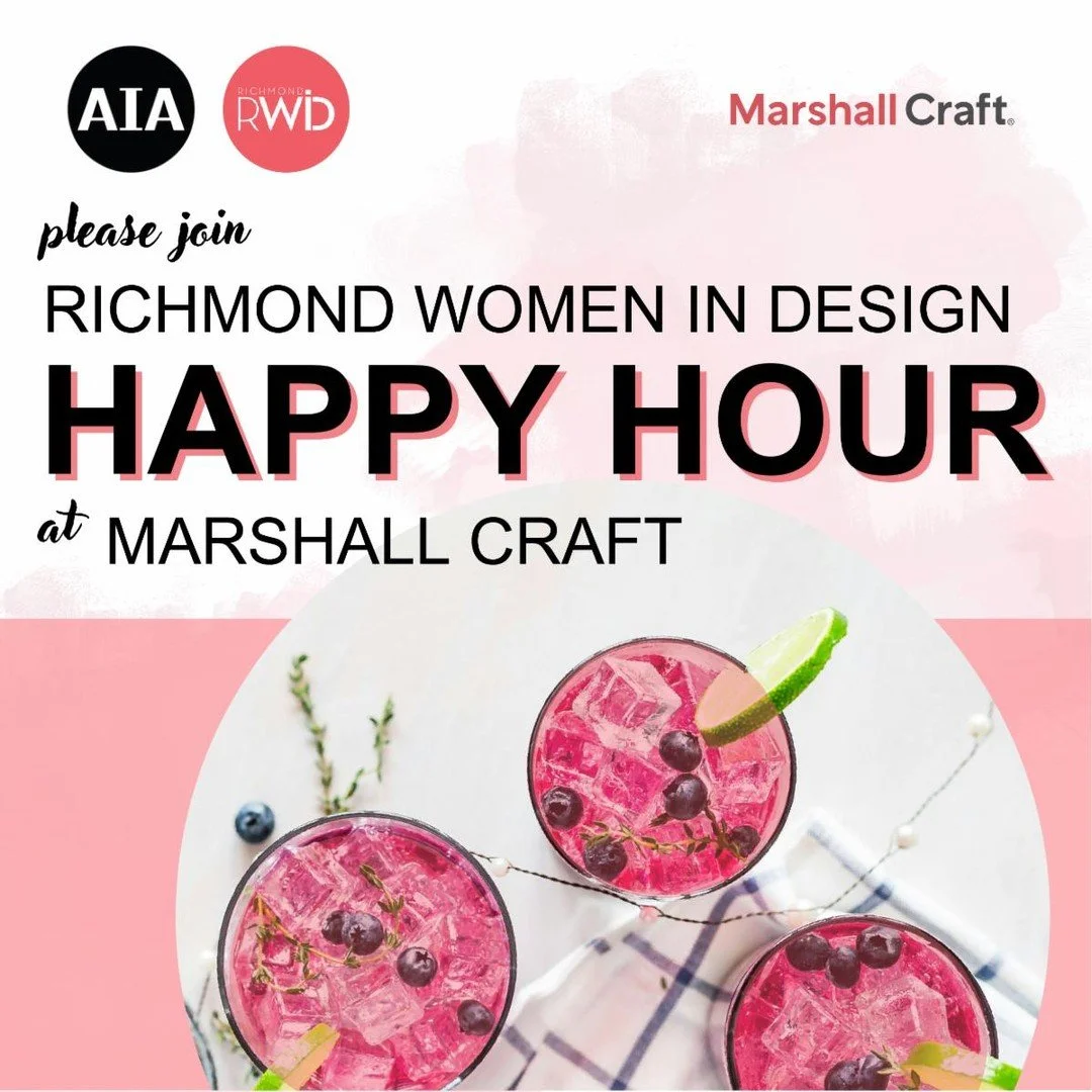 The AIA Richmond Women in Design Happy Hour at Marshall Craft is next week!

Wednesday, August 27, 5:30 &ndash; 7:30 PM
515 Hull Street, Richmond, VA 23224

Street parking is available in the front and back of the building.

Come check out our new sp