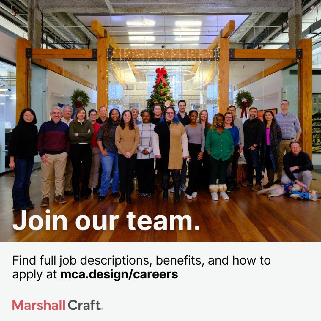 Marshall Craft is hiring in Richmond and Baltimore! Find full job descriptions, benefits, and how to apply at mca.design/careers (link in bio). #dotherightthingwell