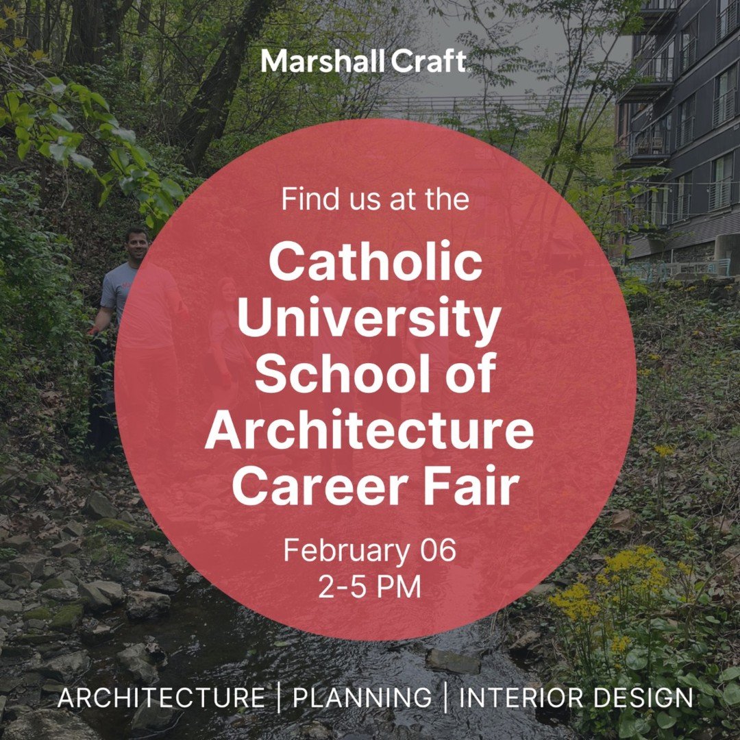Cardinals, we can&rsquo;t wait to meet you! Find Marshall Craft at the Catholic University School of Architecture and Allied Arts Career Fair, Friday, February 6, 2-5 PM #dotherightthingwell @catholicuniversity