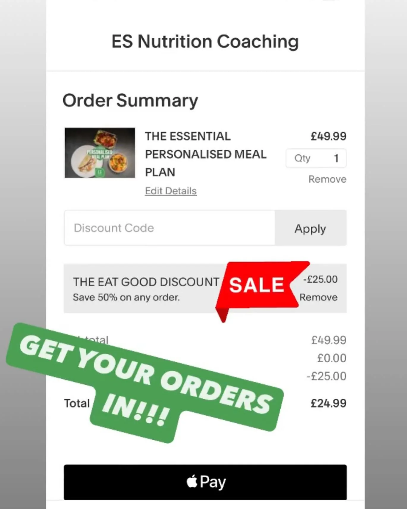 🚨DON&rsquo;T MISS OUT AGAIN! 🚨

Did you miss out on our EATGOOD 50% OFF meal plans last Friday? 😱 Don&rsquo;t worry&mdash;we&rsquo;ve got you covered! 💪

Make sure you&rsquo;re always in the loop with the latest DEALS, NEW PRODUCTS, and EXCLUSIVE