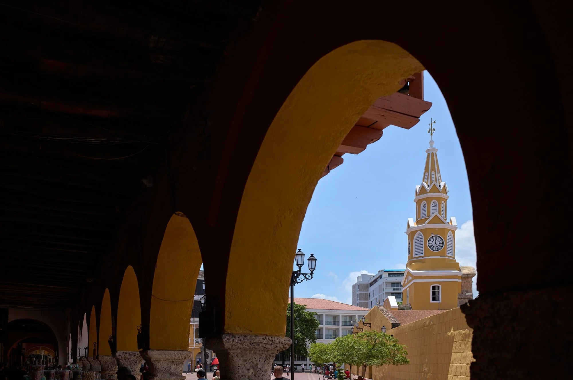 TOWER THROUGH THE ARCADE