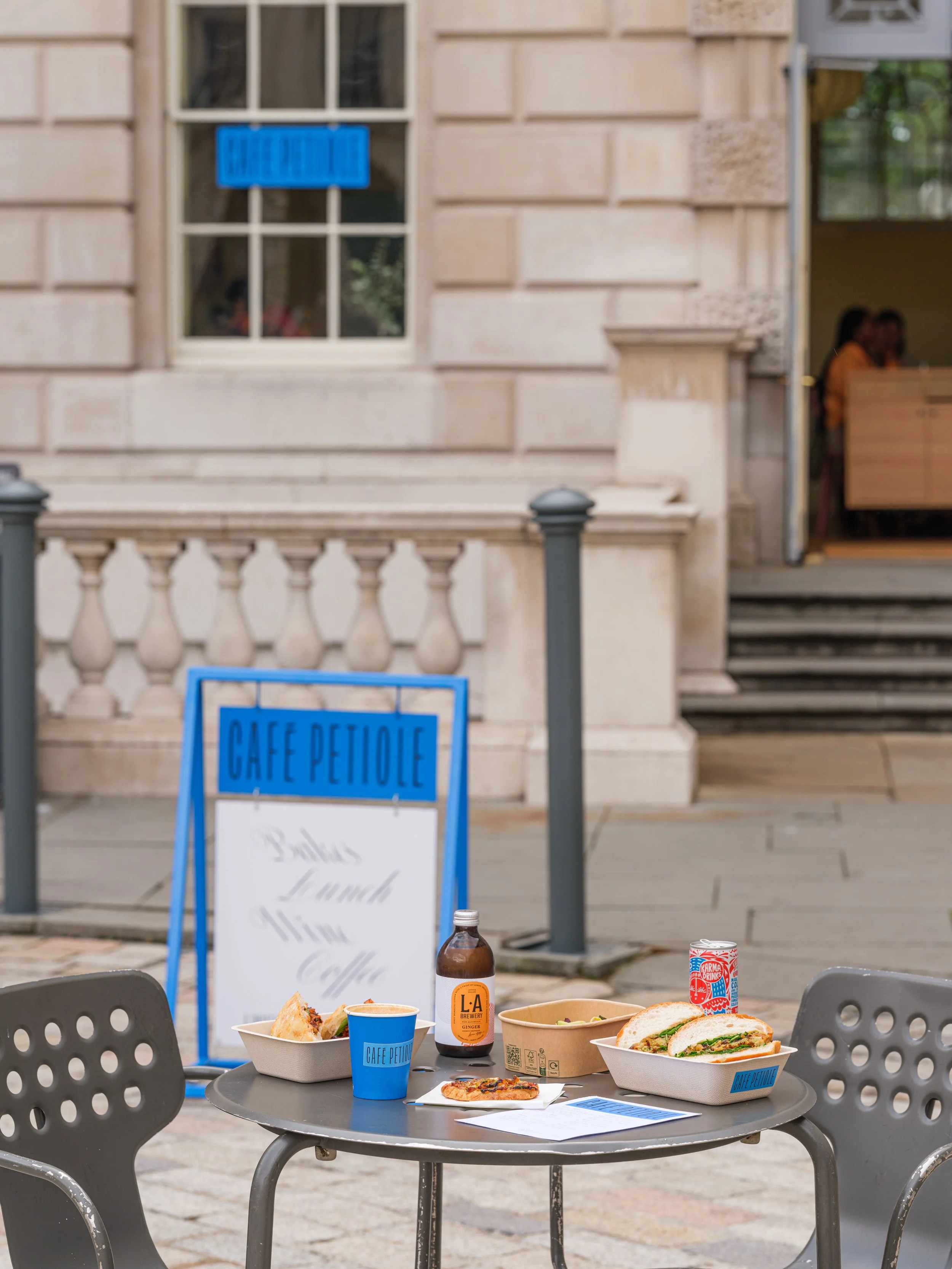 Lunch at Cafe Petiole to take away or to be enjoyed in teh courtyard