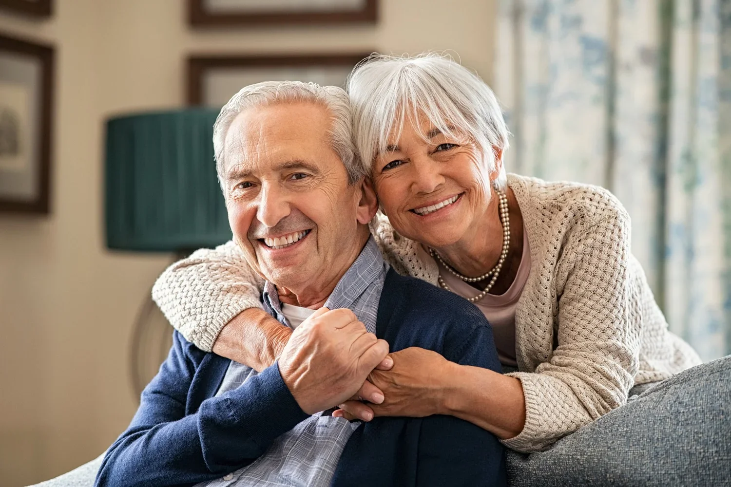 Smiling senior couple enjoying time together