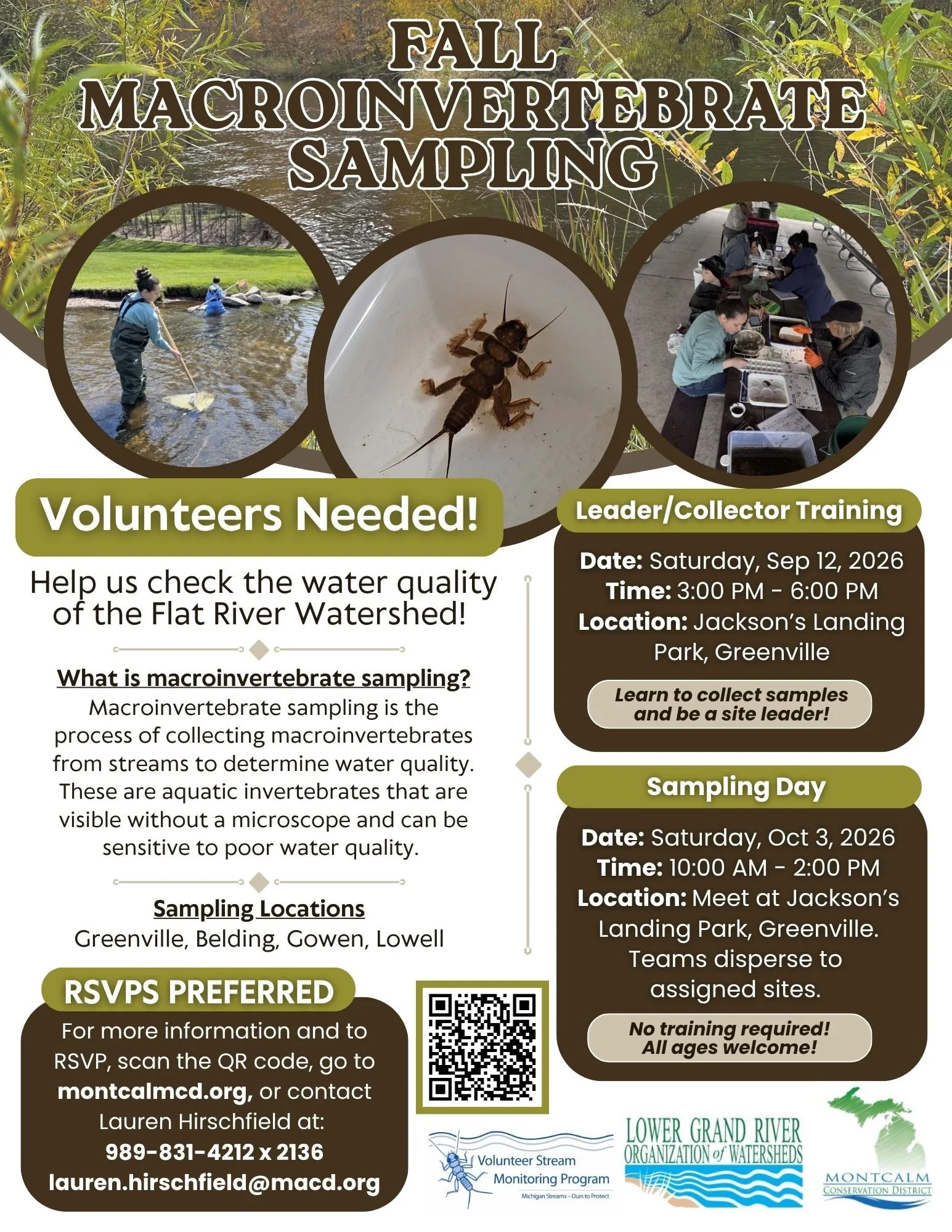 Fall Macroinvertebrate Sampling Leader/Collector Training