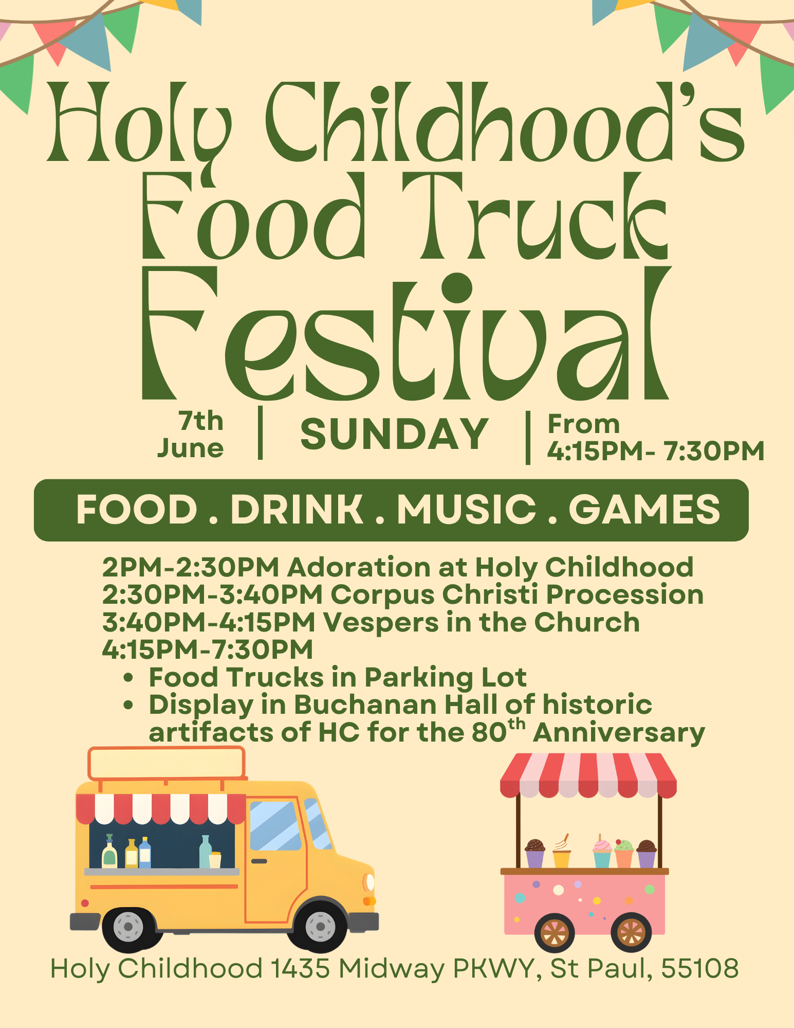 Holy Childhood 80th Anniversary and Food Truck Festival