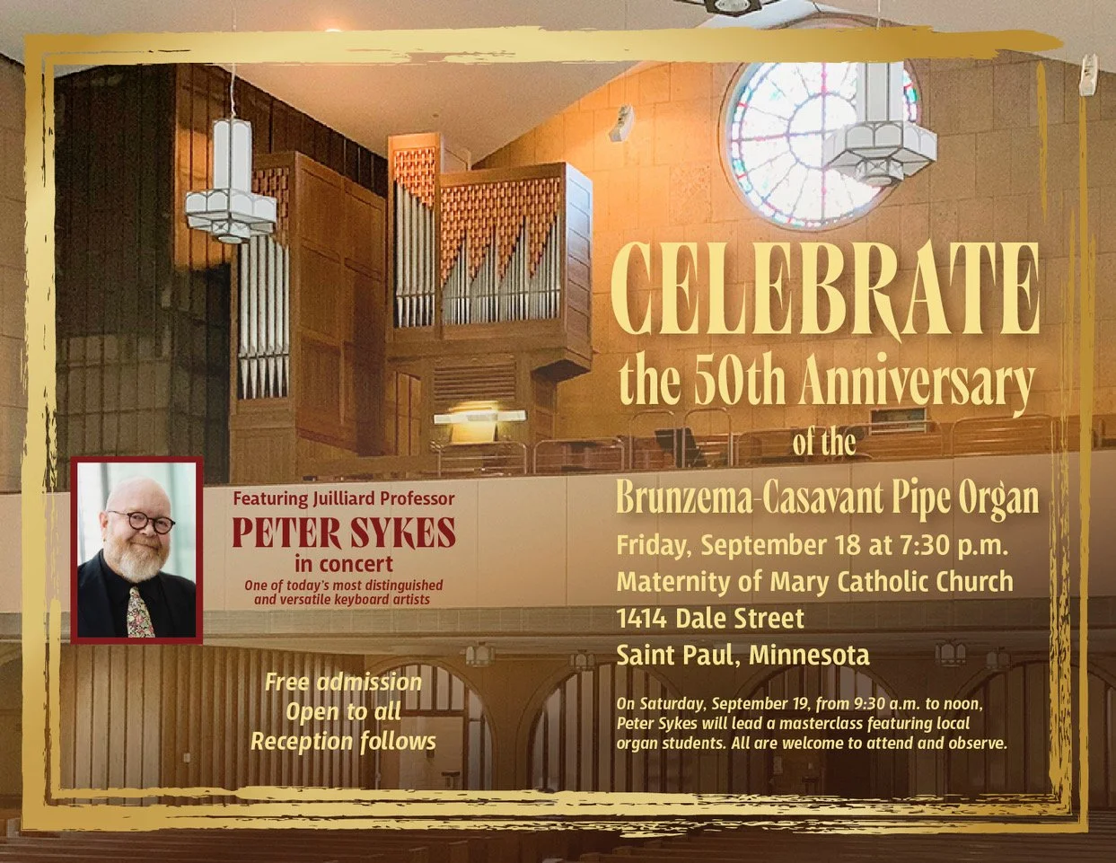 50th Anniversary of Organ: Recital