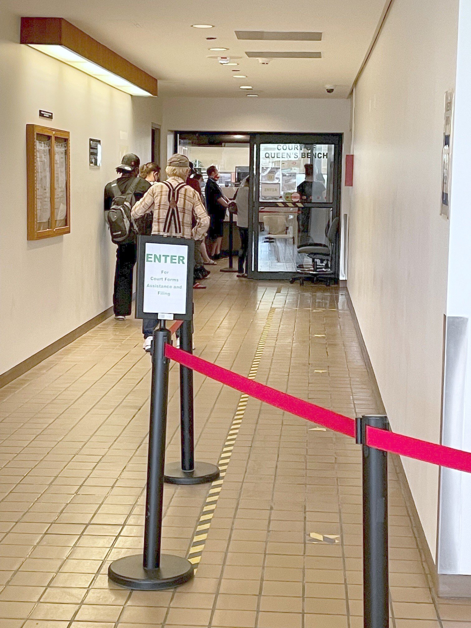 Observational Research: people beginning lining up to figure out how to file their applications.