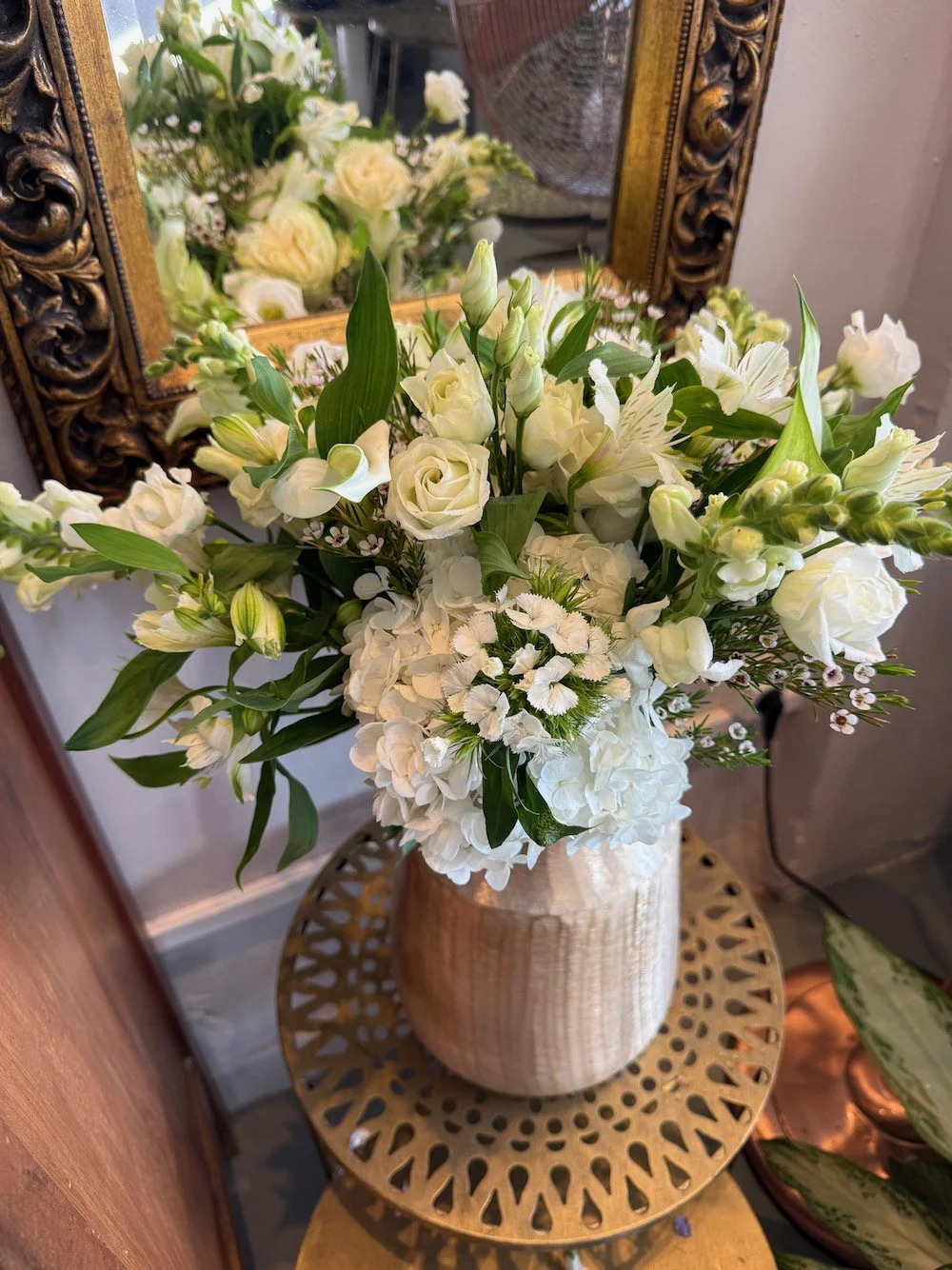 White and Green Sympathy Bouquet