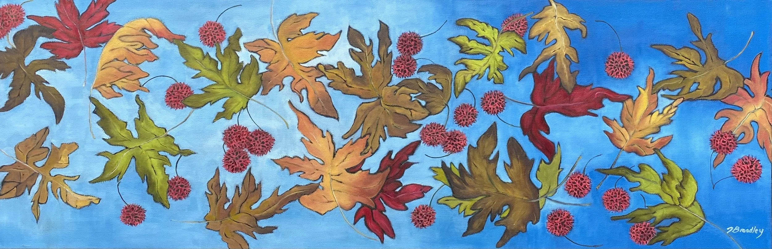 'Whirlwind', 12 x 36" framed, $1250