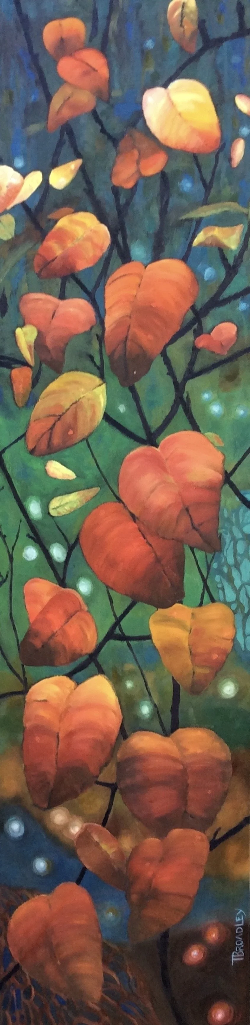 'November Night Lights', 12 x 48" framed, SOLD