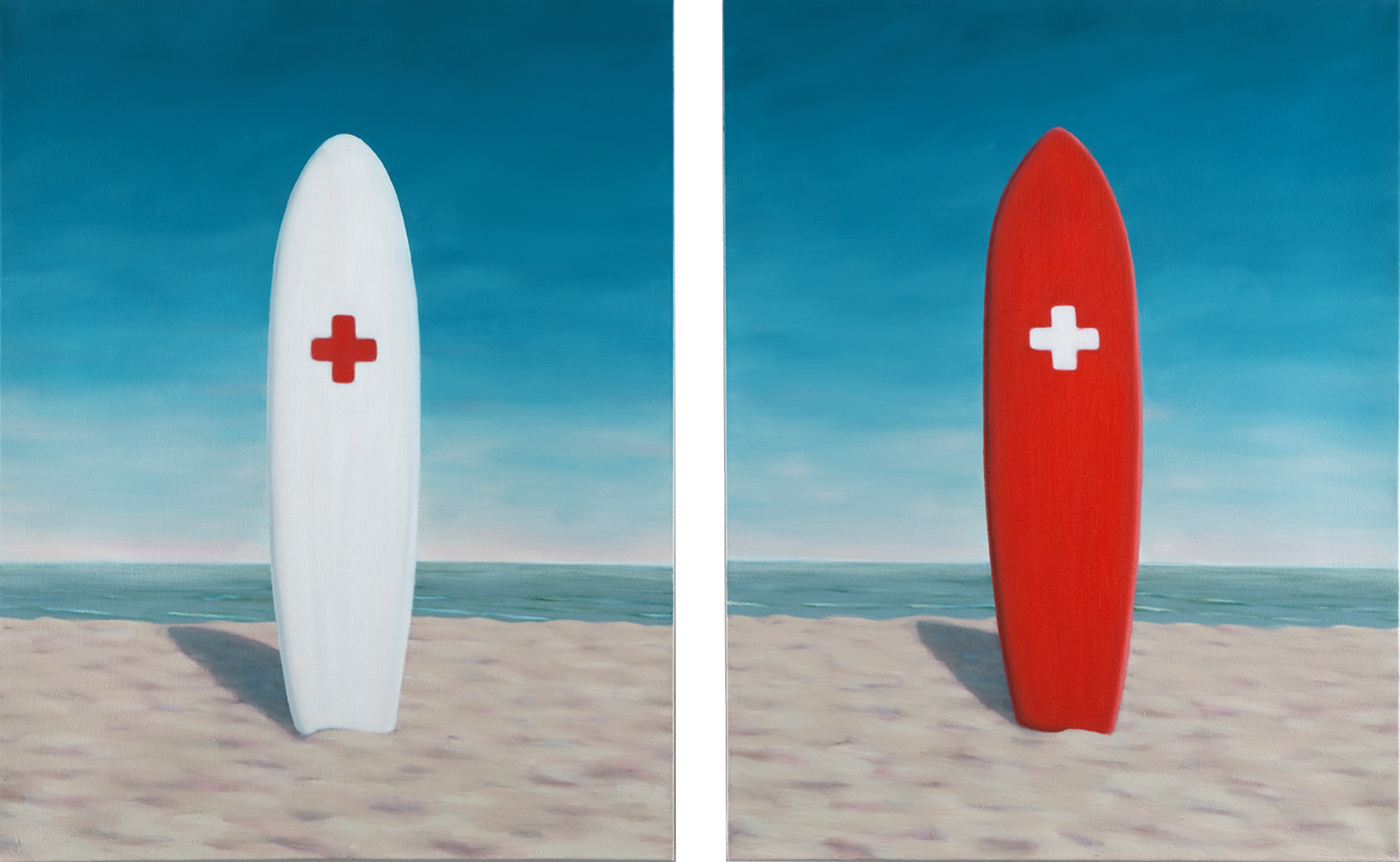 Red Cross, White Cross, 2010 oil on linen