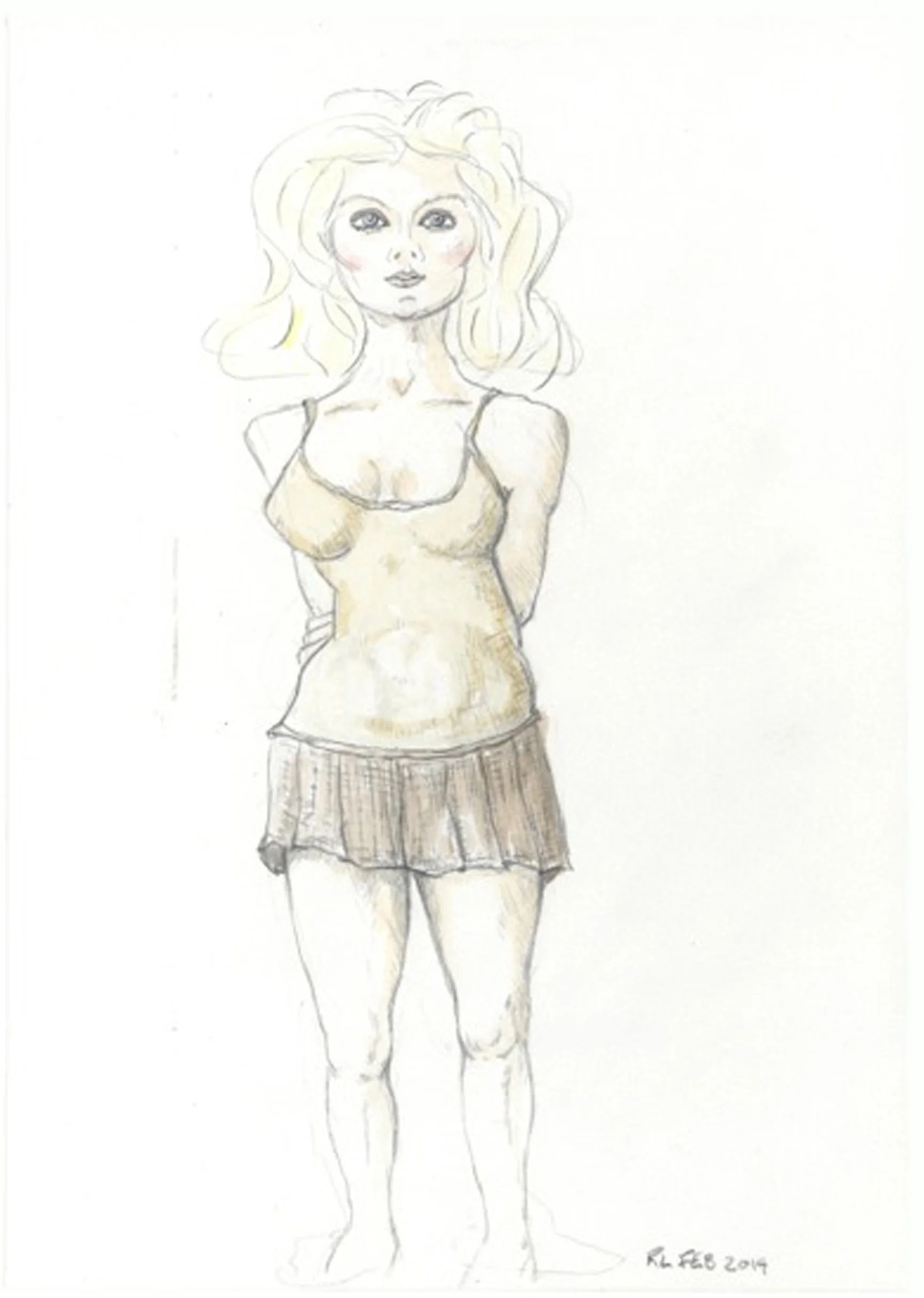 Woman in Mini Skirt, 2014