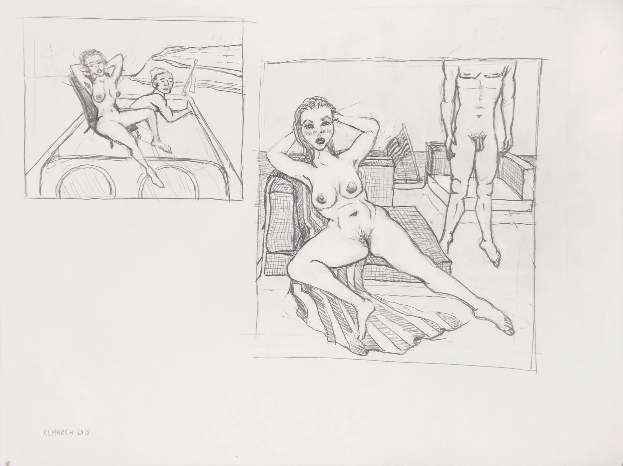 Studies for Boat Trip, 2013