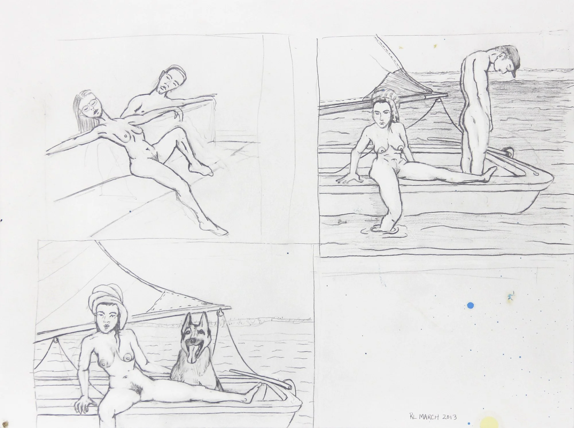 Studies for Knife in the Water, 2013