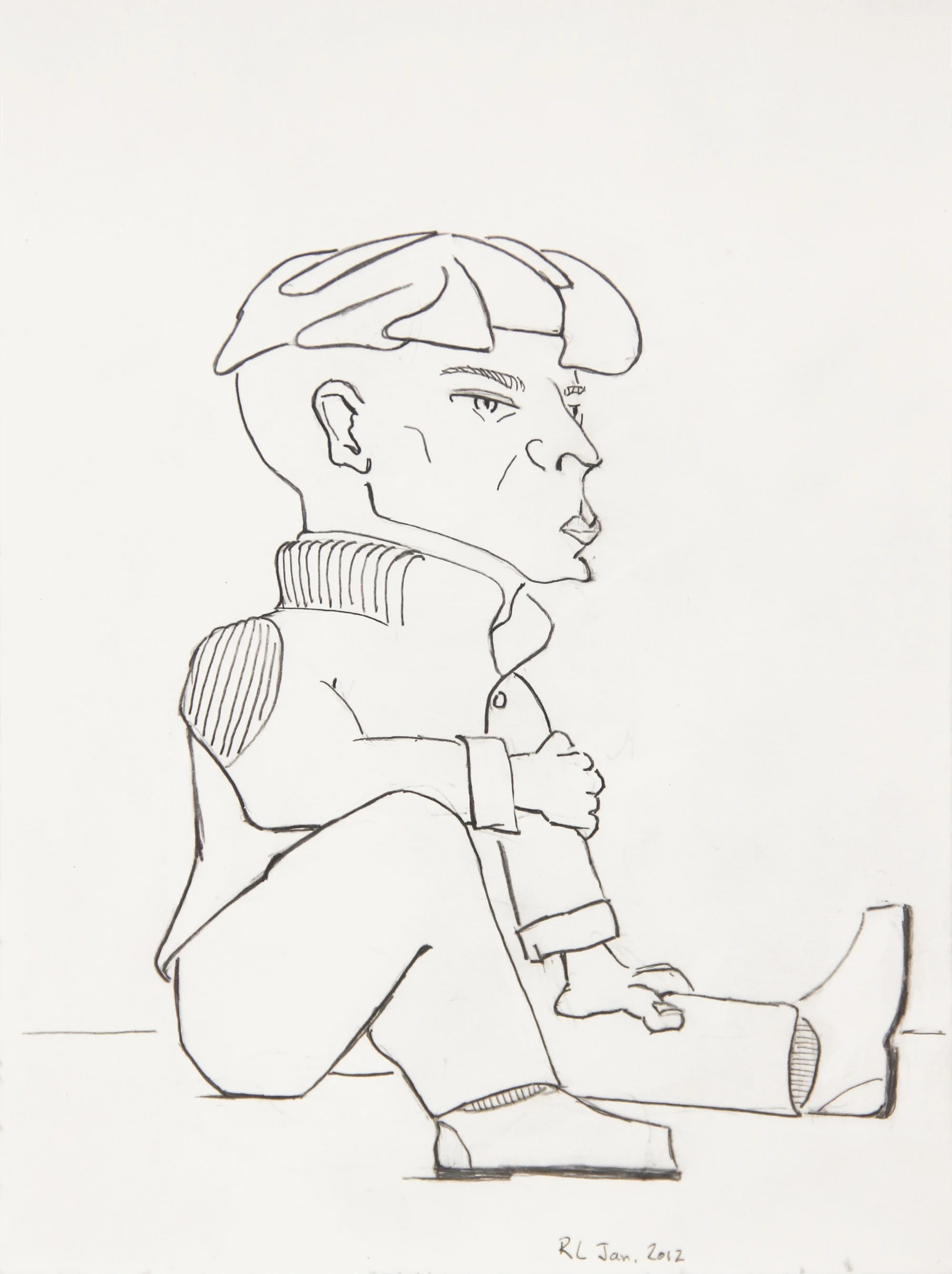 Man Sitting on Ground, 2012