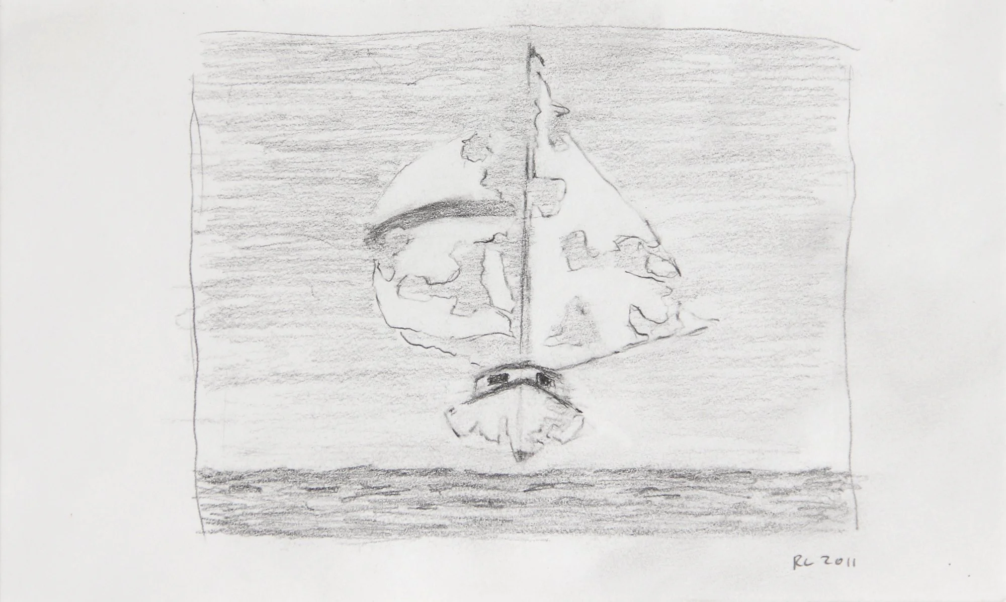 Disappearing Sailboat with Spinnaker, 2011