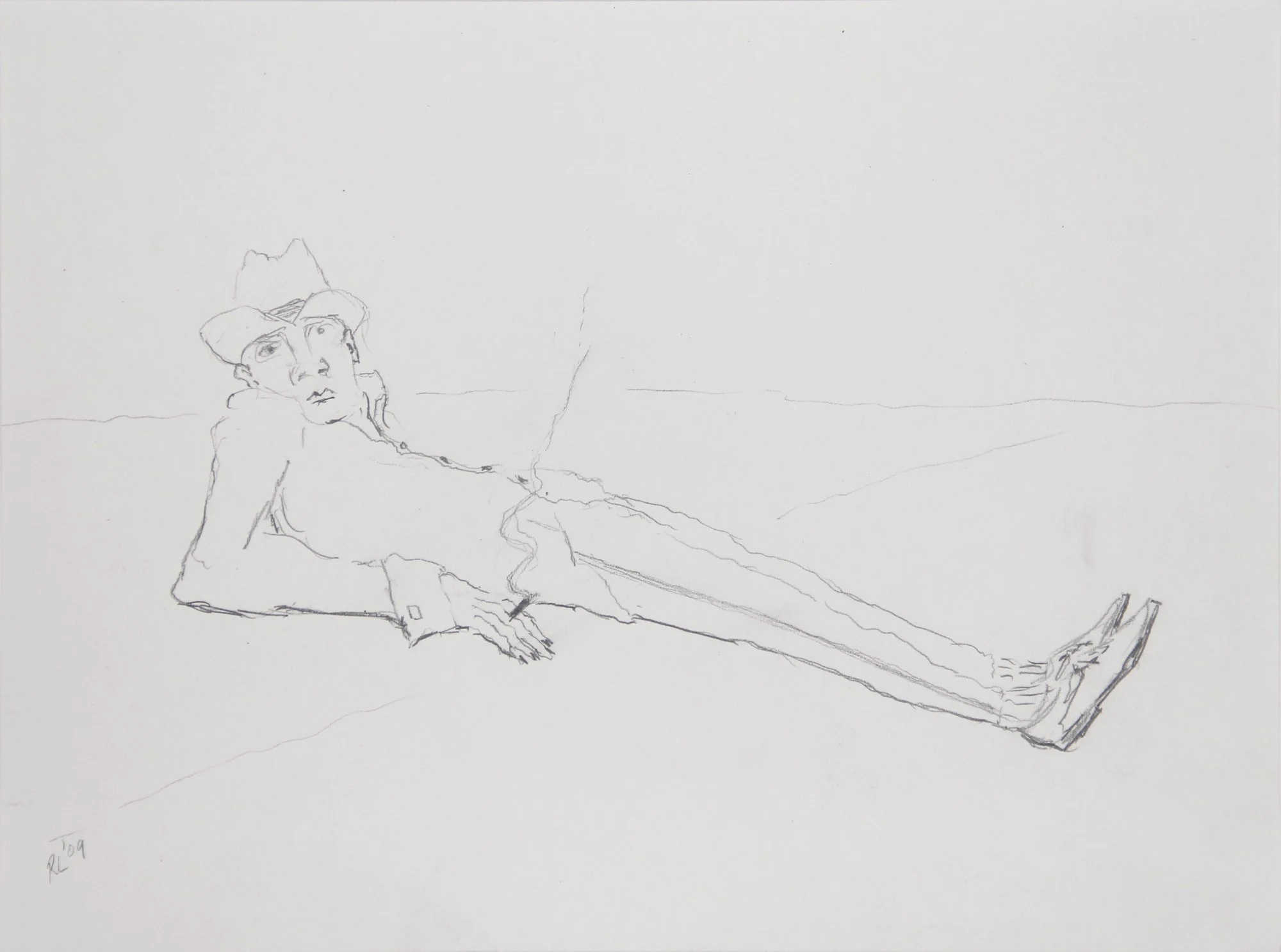 Reclining Man, Smoking, 2009