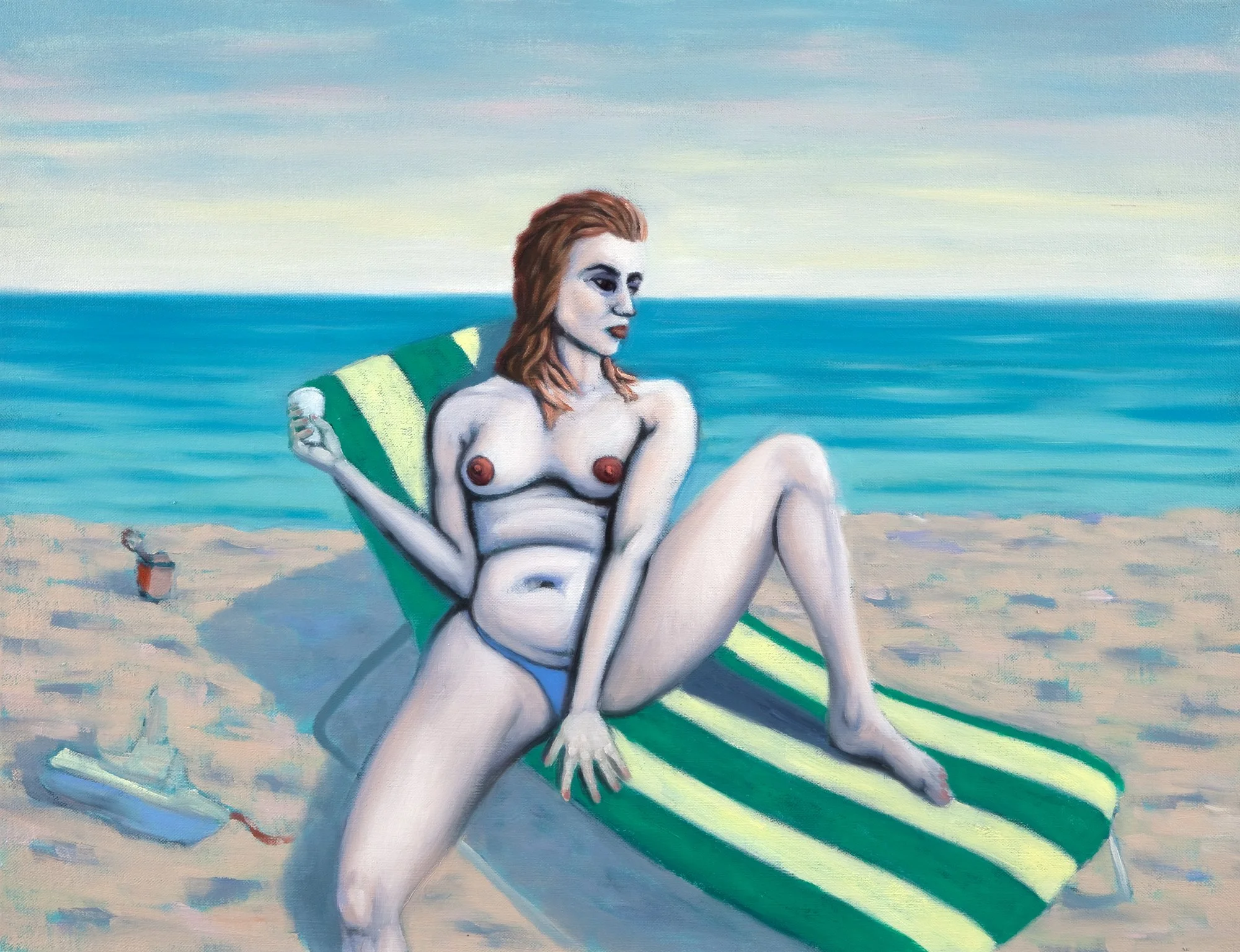 Untitled (Woman on Beach with Drink), 2010