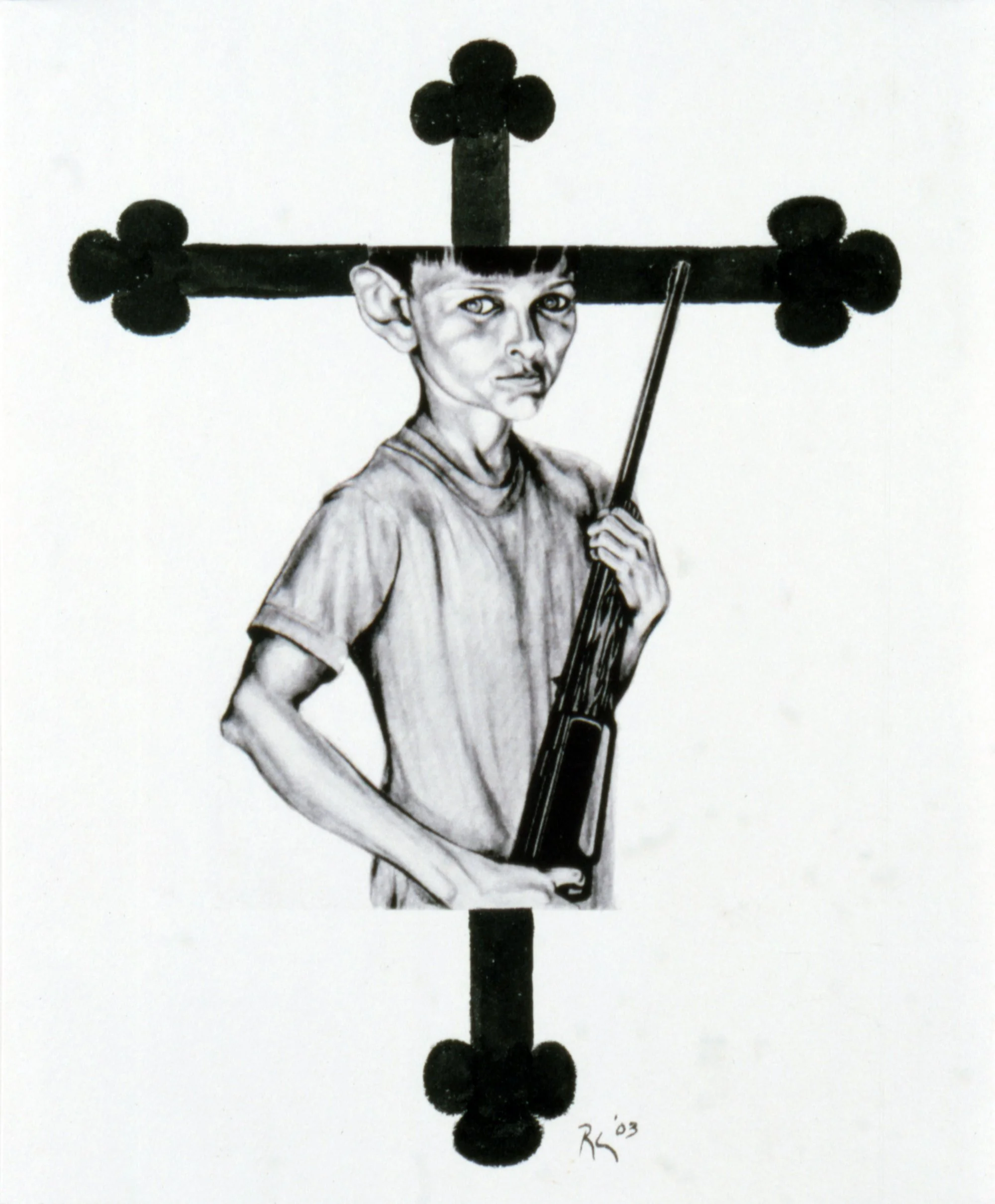 Untitled Boy Gun Cross, 2003