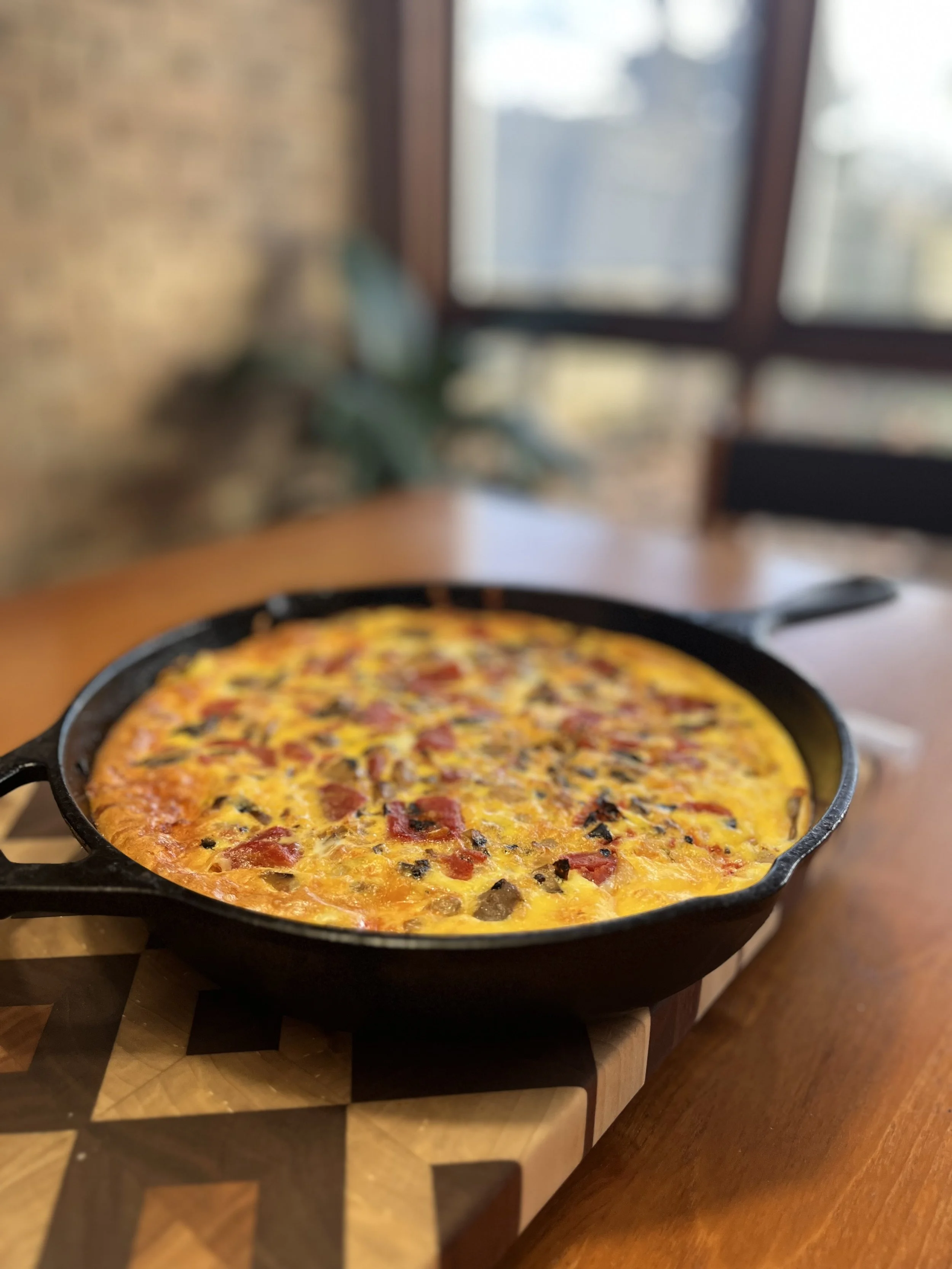 Super Protein Potato Crust Quiche