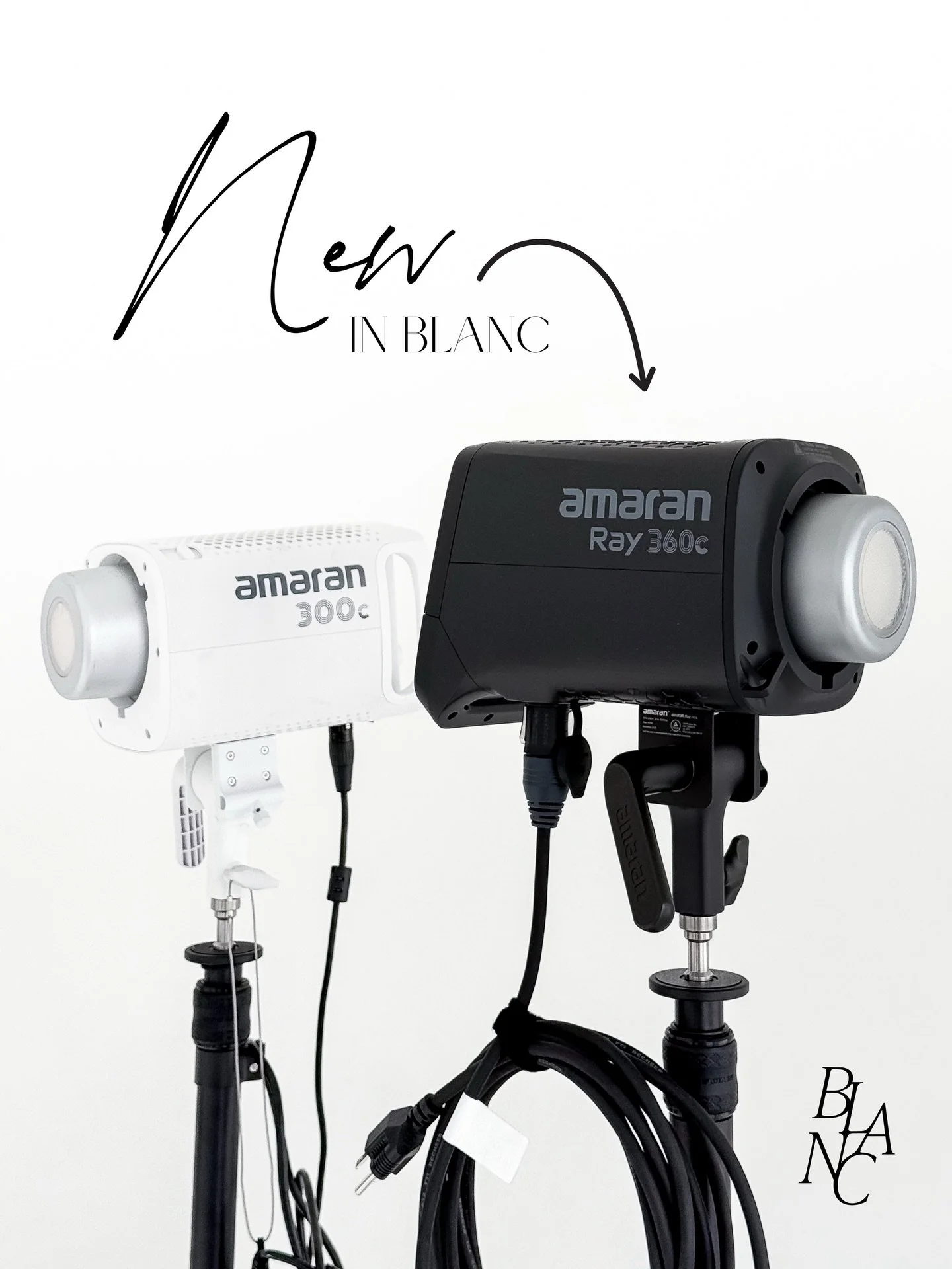 Our lighting line-up is growinggg 😍✨

Having continuous lighting in the studio has already been a total game changer, and now with two powerful lights available in Blanc, the possibilities just opened up even more!

You can create so many different 