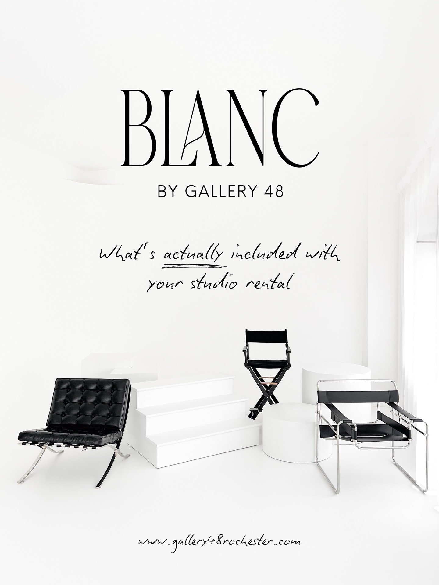 We designed this space with you in mind 🤍

As photographers ourselves, we know exactly what you need to create a seamless client experience for your sessions. 

A clean space, easy to access, and plenty of variety in props and furniture to make posi