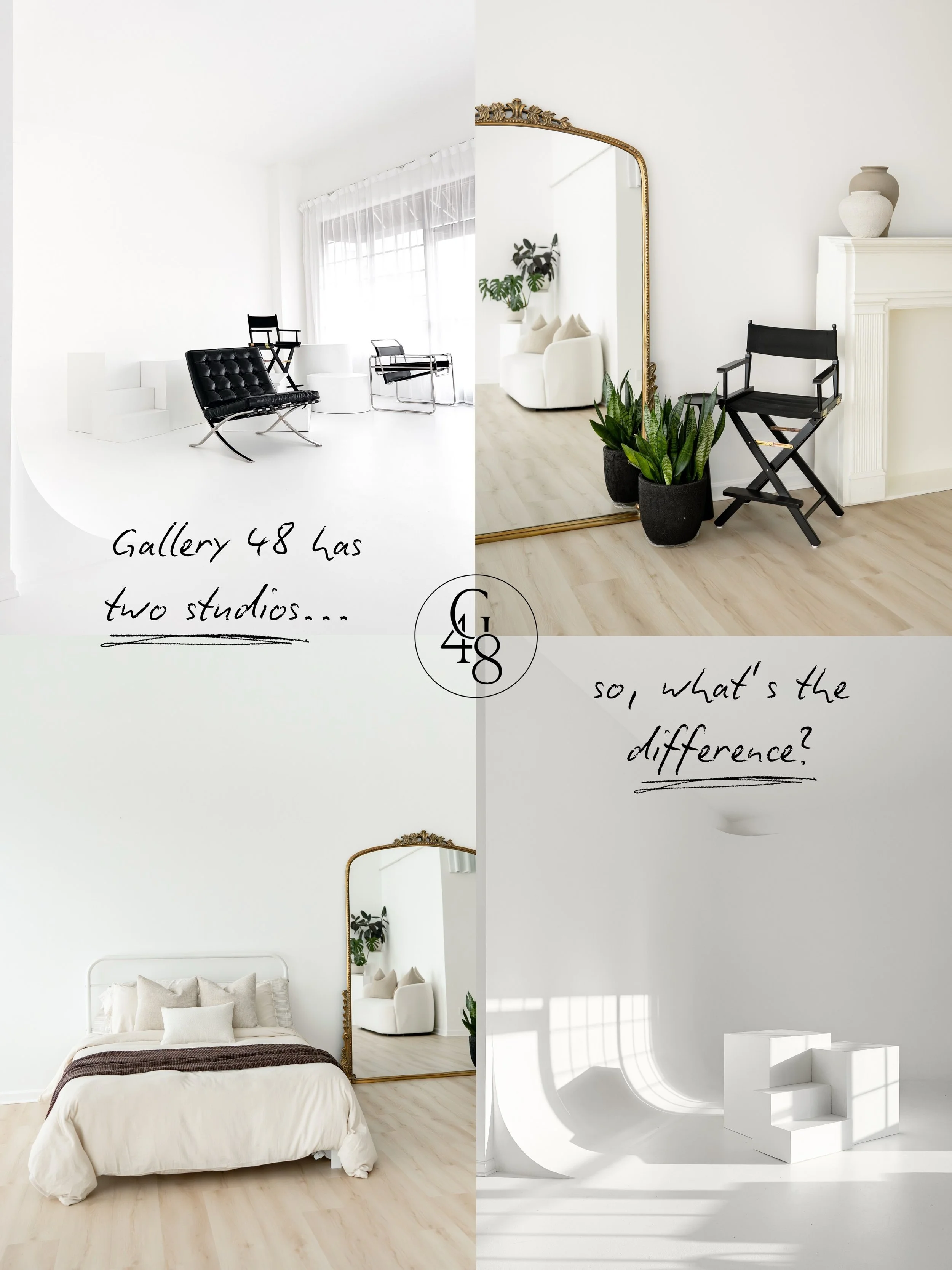 If you&rsquo;re new here&hellip; welcome! 🫶🏻

We&rsquo;re @gallery48rochester 🤍

We have two modern, rental studios in Rochester, NY! If you aren&rsquo;t familiar with our studios, here&rsquo;s your introduction to Gallery 48 and Blanc!

They&rsqu