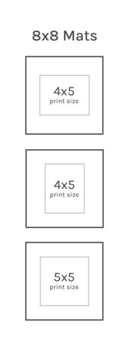 8x8 Matted Print Box
